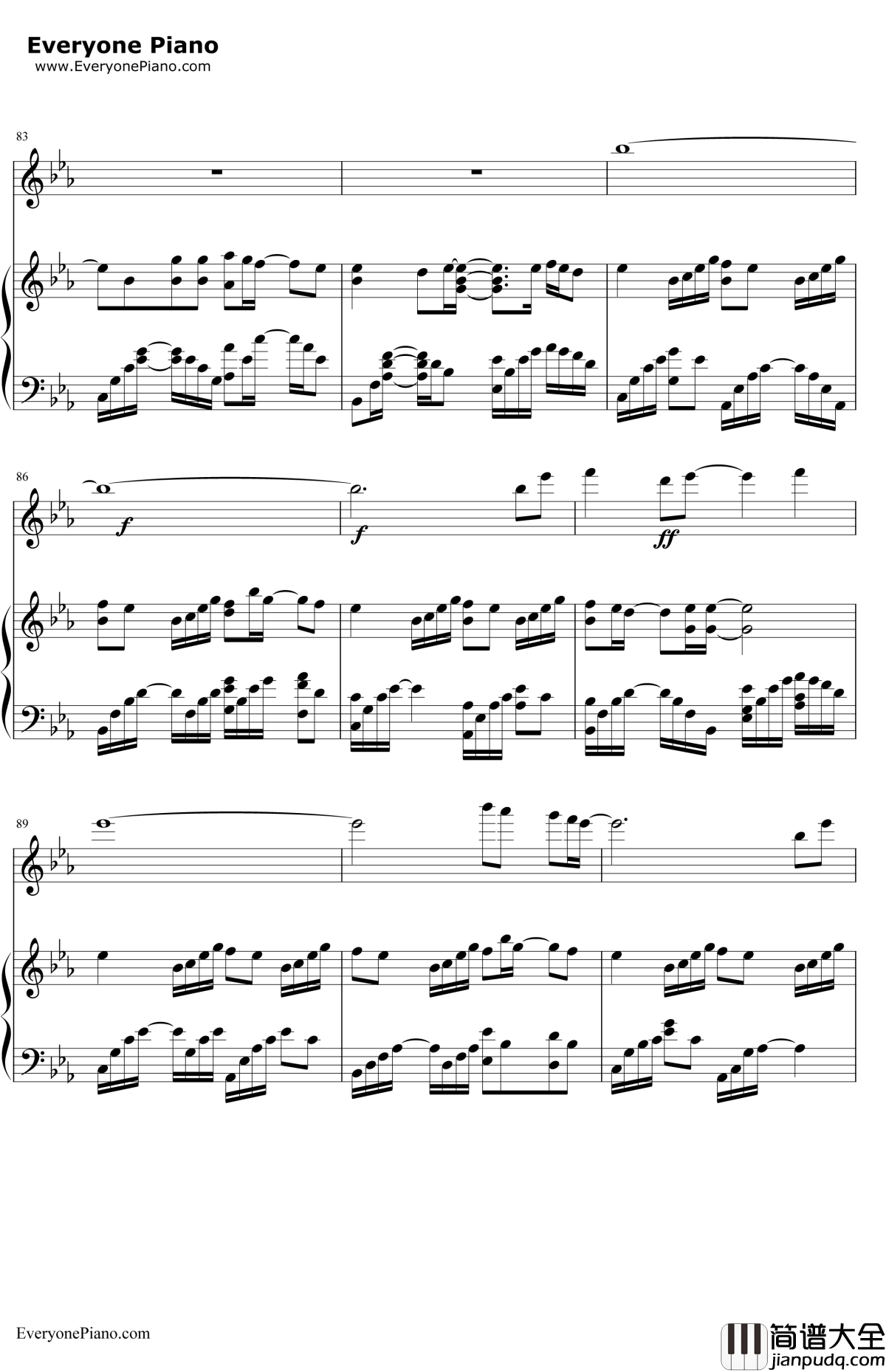 一半一半钢琴谱__洛天依