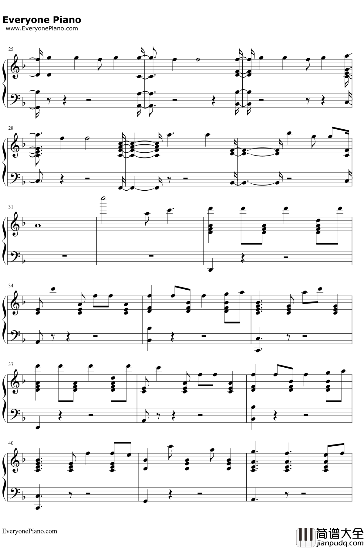 Lonely_Together钢琴谱_Avicii