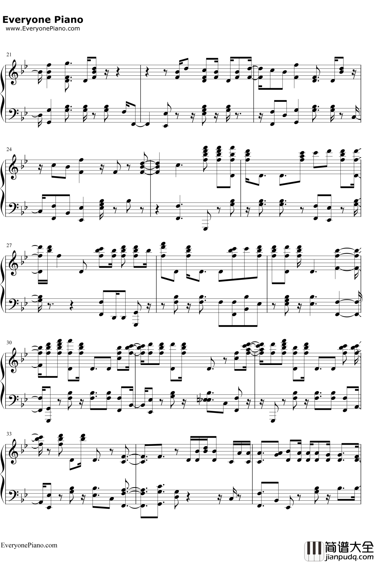 My_Type钢琴谱_TheChainsmokers