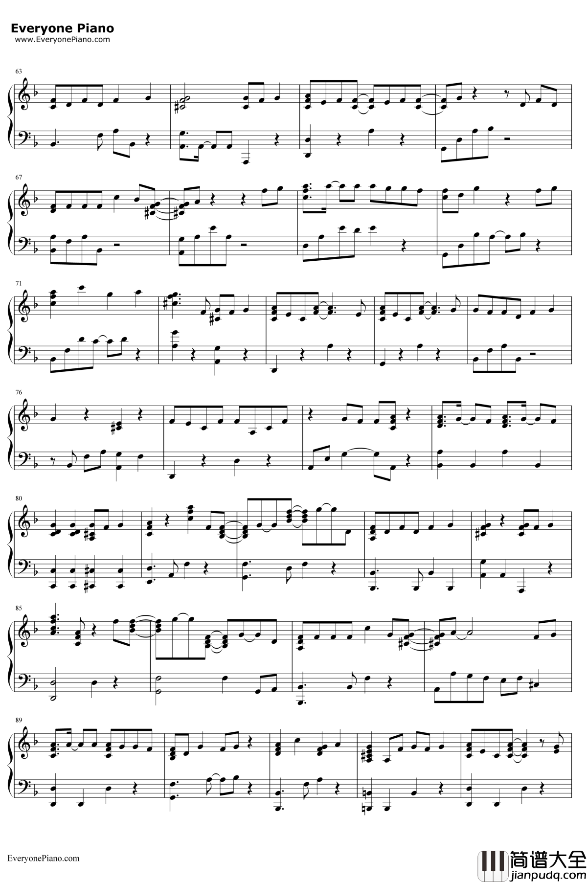 人鱼的眼泪钢琴谱_EXO