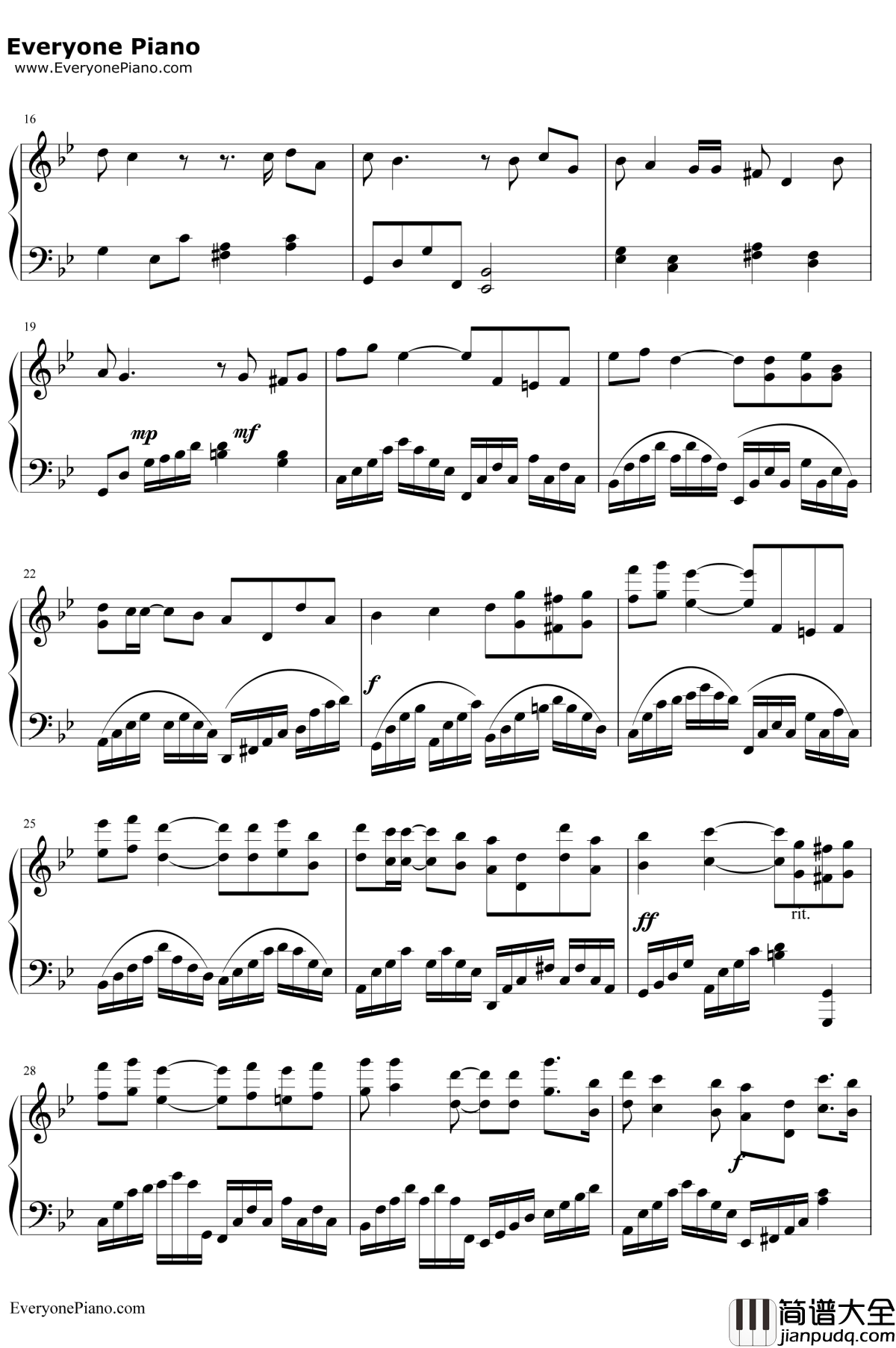 是否爱过我钢琴谱_孙楠_像雾像雨又像风主题曲