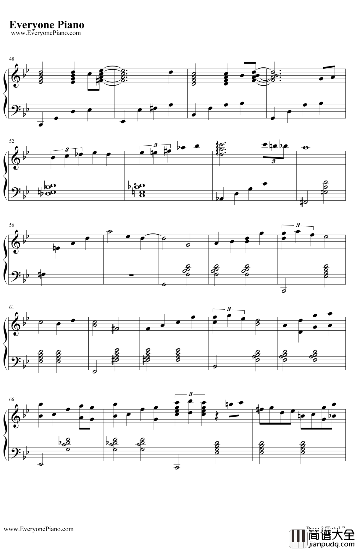 Ballade钢琴谱_久石让_Brother