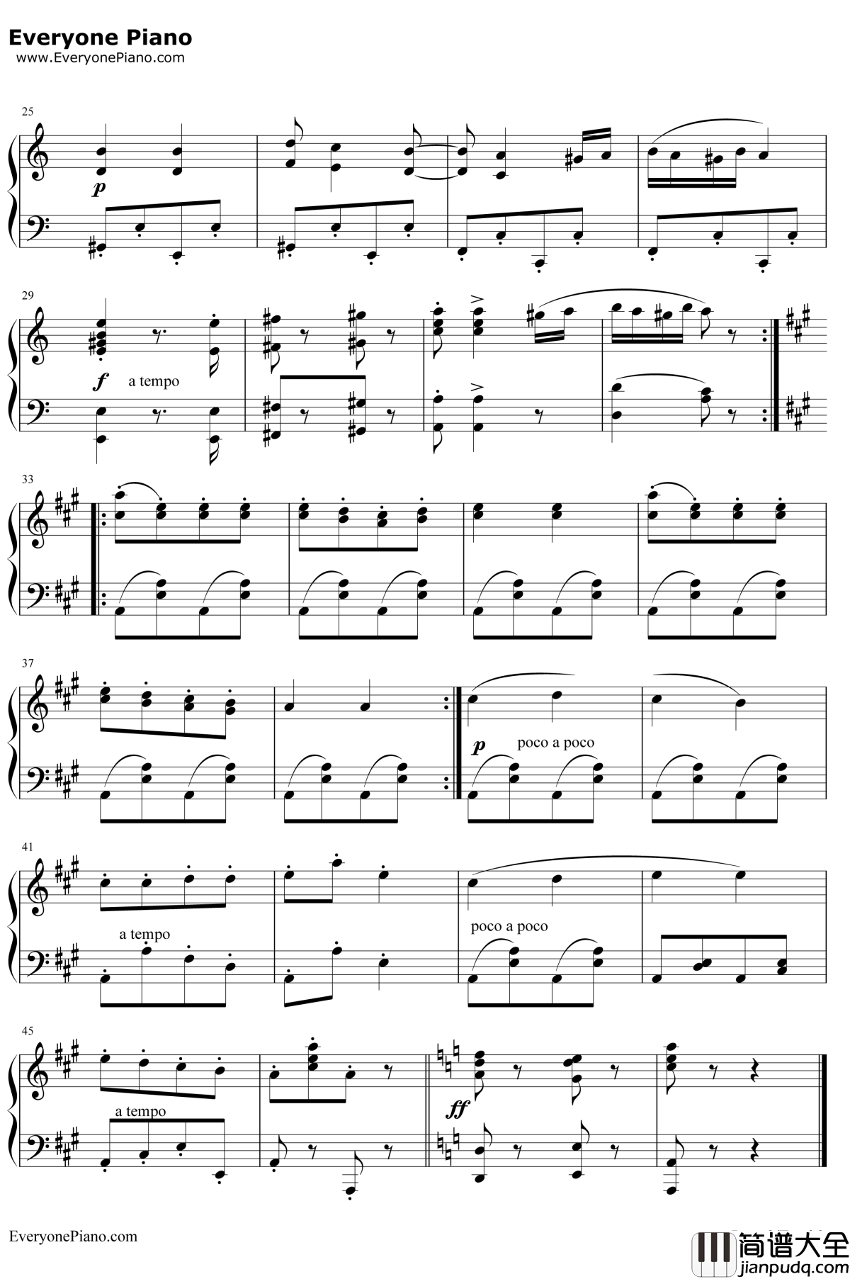 匈牙利舞曲第五号钢琴谱_约翰内斯•勃拉姆斯（JohannesBrahms）_JohannesBrahms