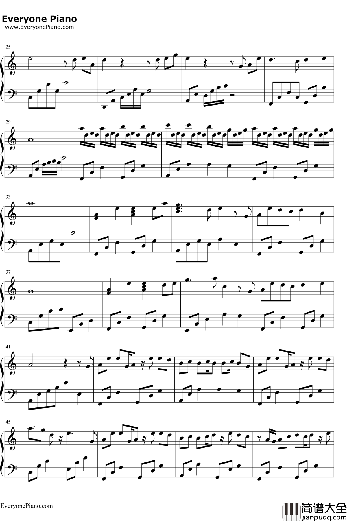 泸沽寻梦钢琴谱_银临