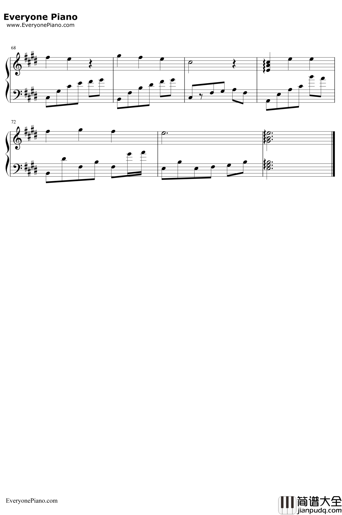 月神钢琴谱_班得瑞