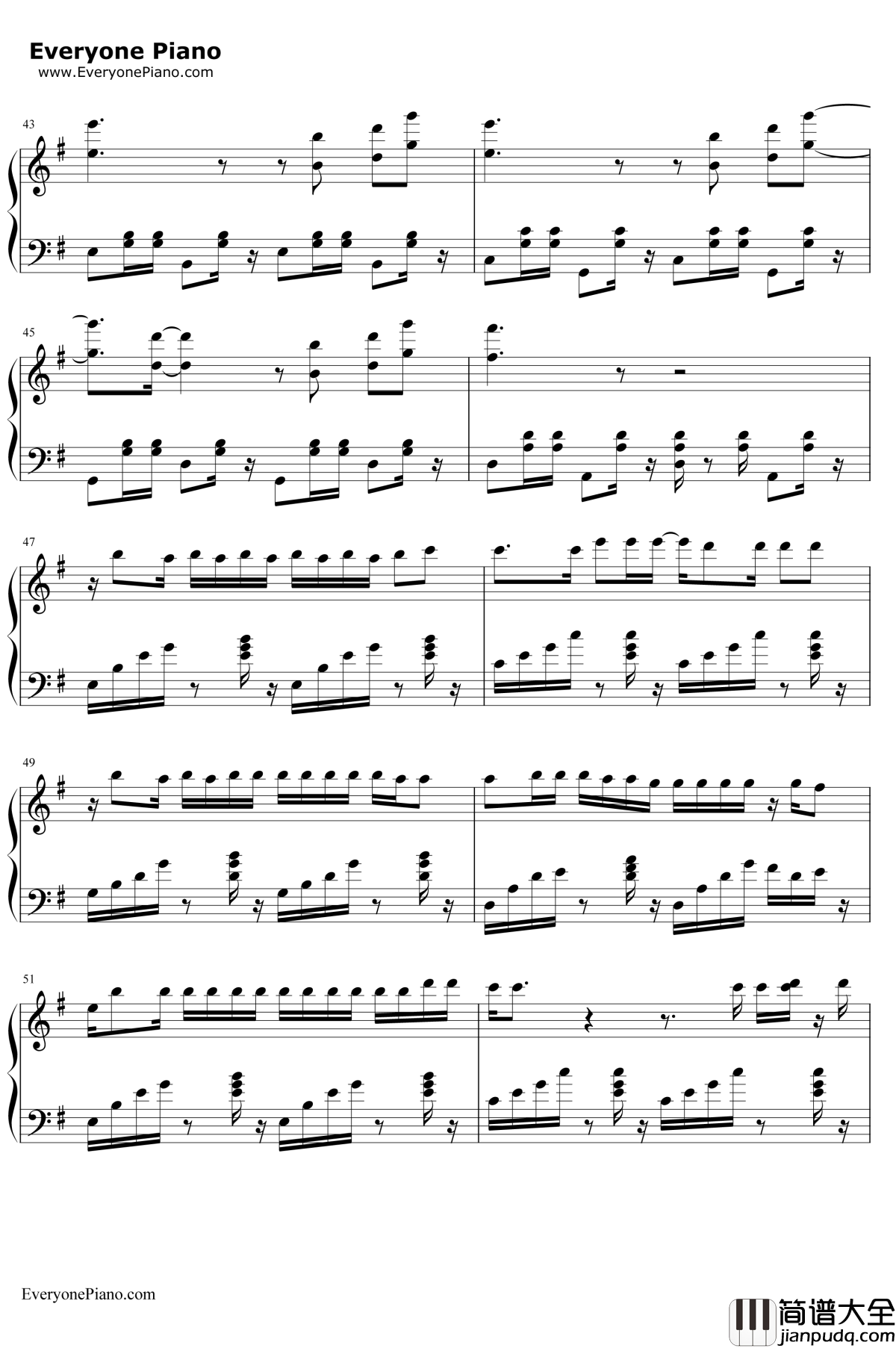 Bailando钢琴谱_EnriqueIglesias