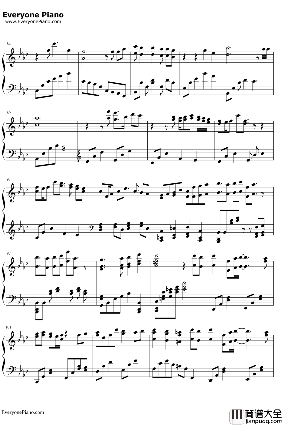 雨のちおもいで钢琴谱_志仓千代丸