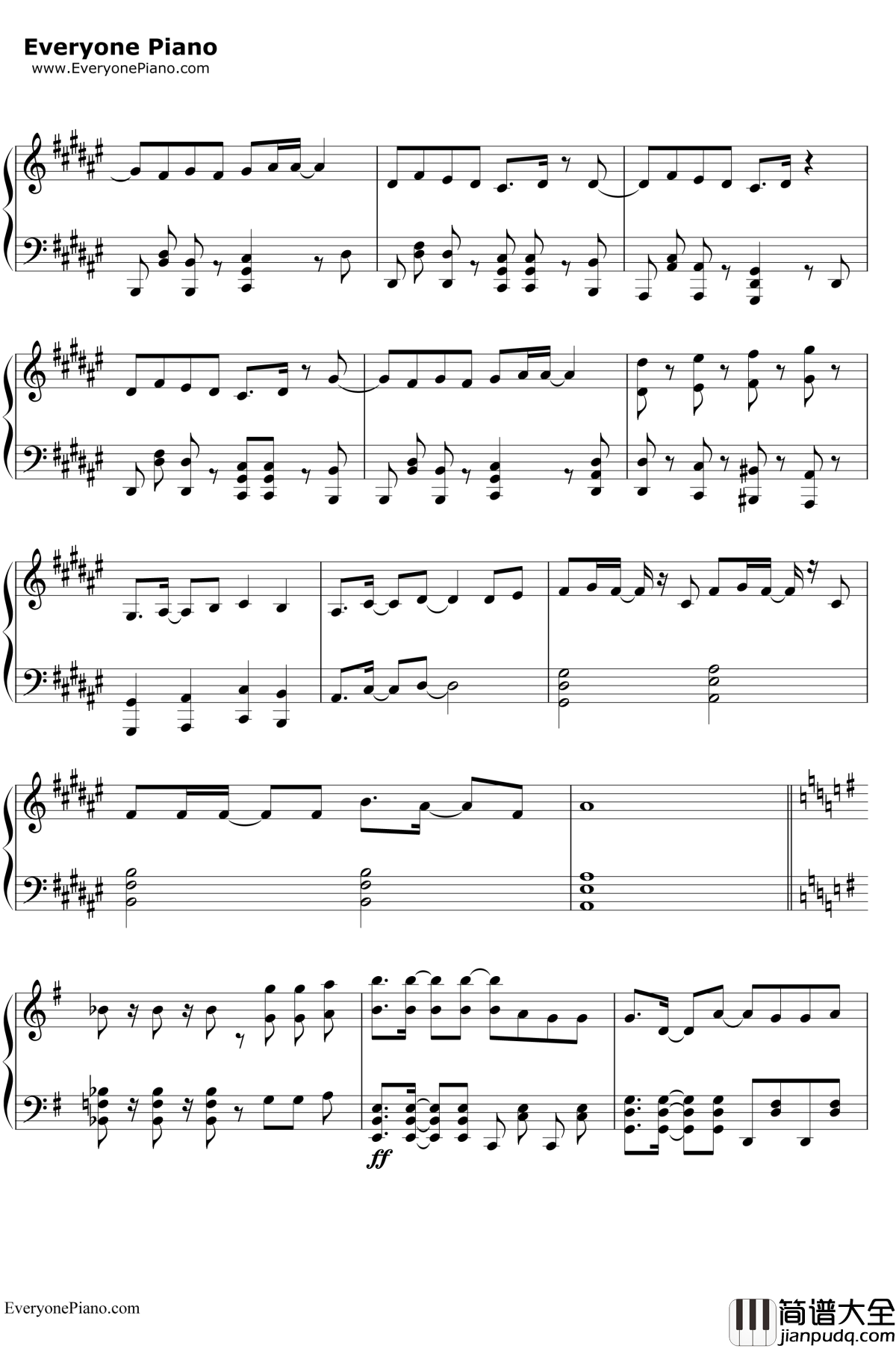 妄想税钢琴谱_初音ミク