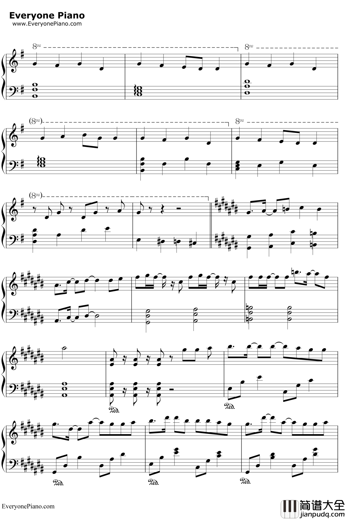 妄想税钢琴谱_初音ミク