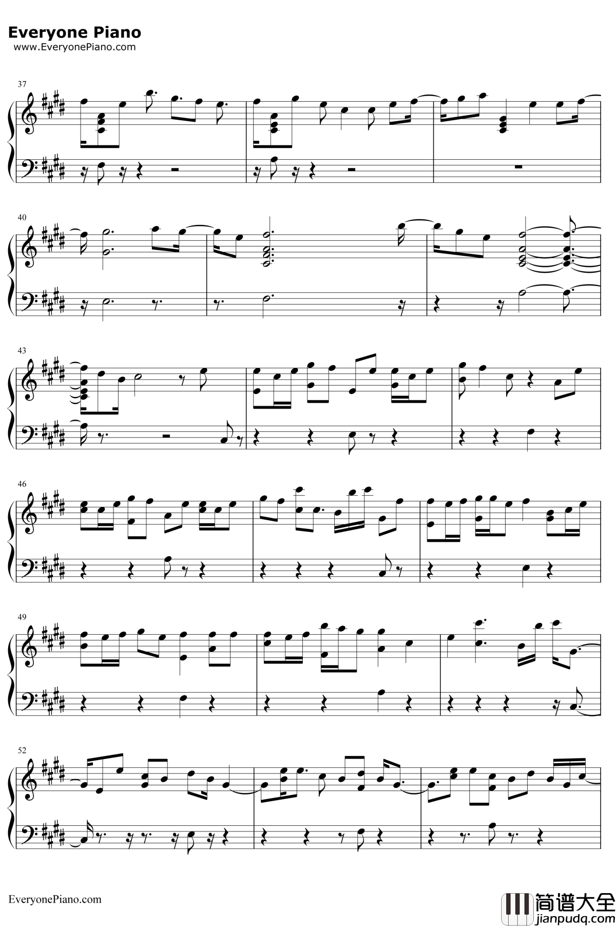 Angel钢琴谱_FifthHarmony