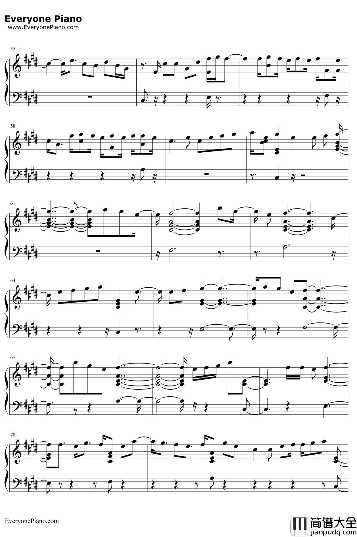 Angel钢琴谱_FifthHarmony