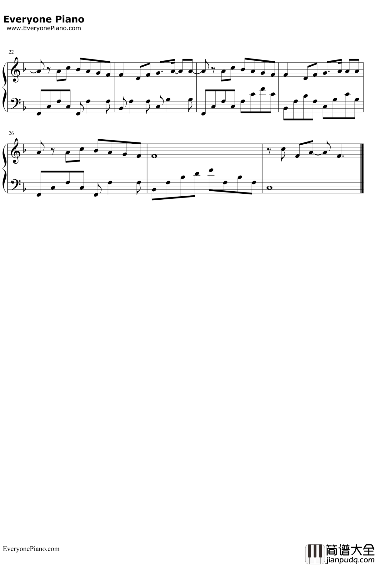 LOVE钢琴谱__田馥甄