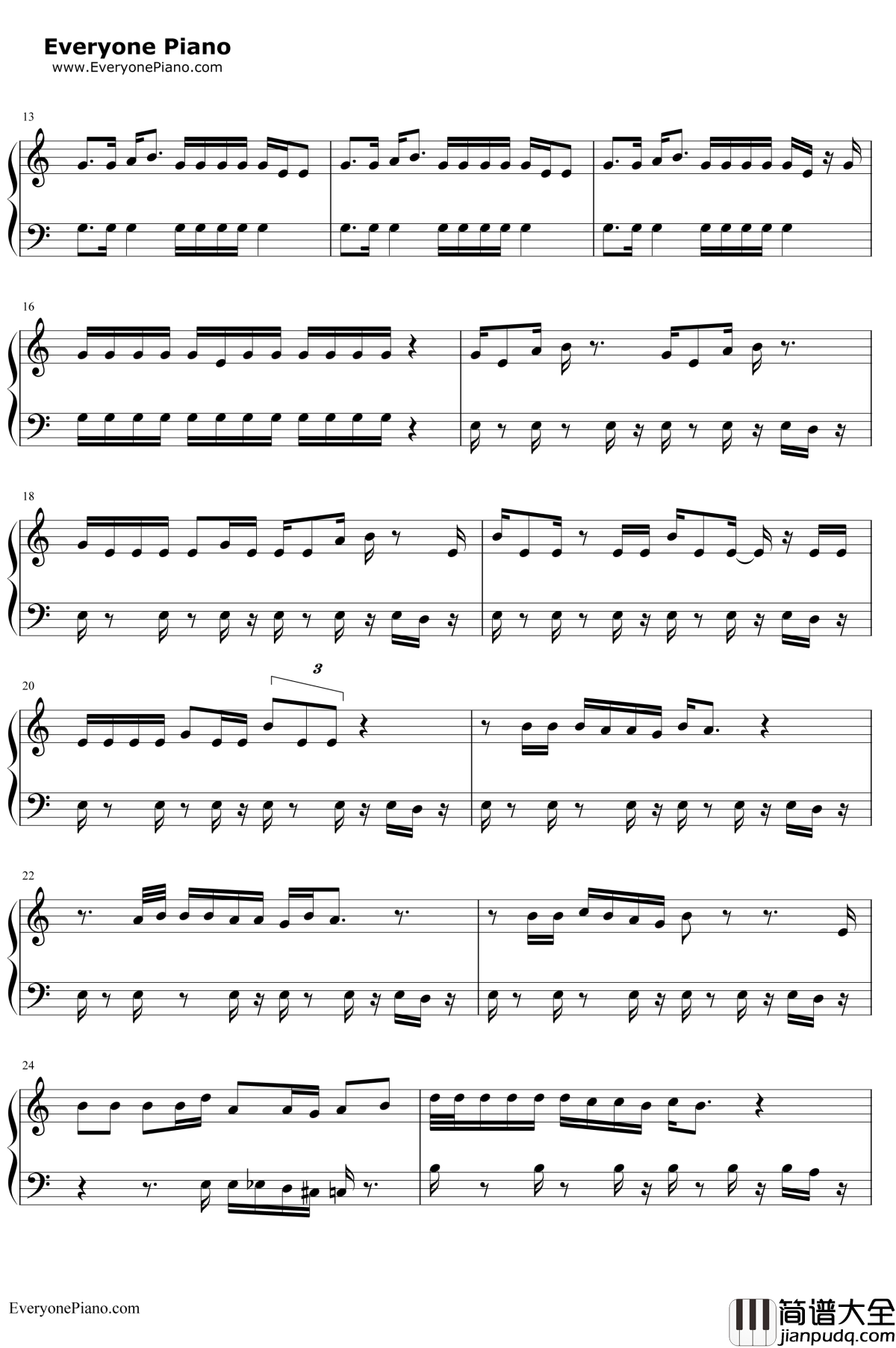 敢Roleplay钢琴谱__鹿晗