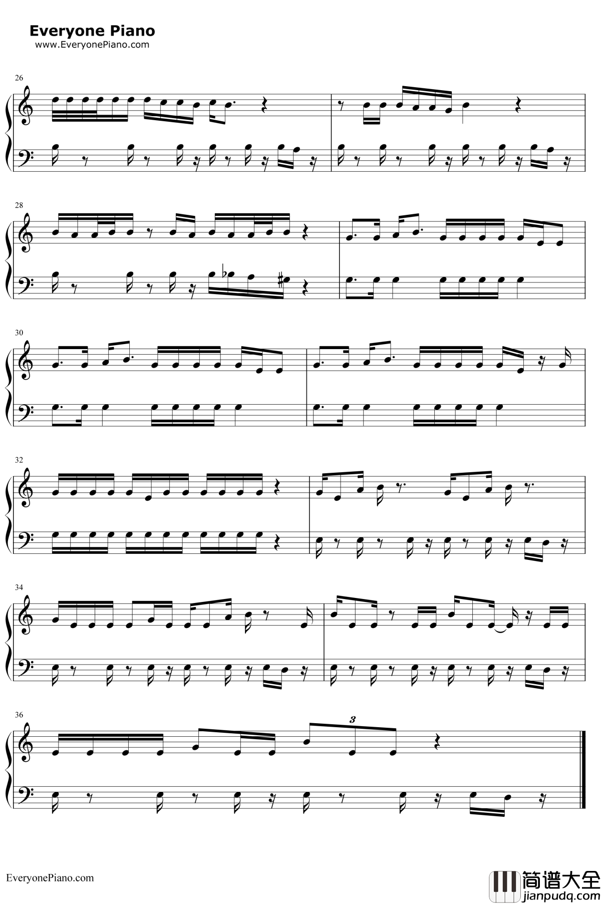 敢Roleplay钢琴谱__鹿晗