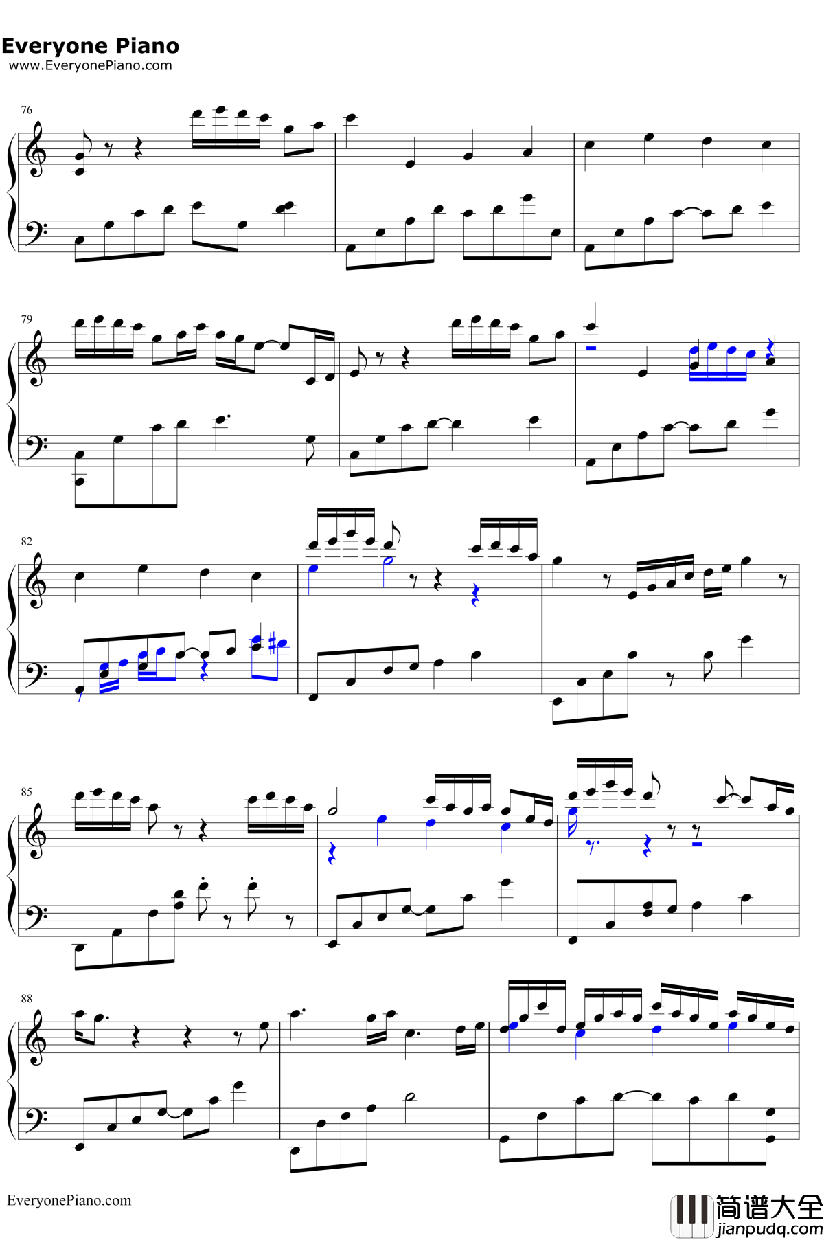 彩蝶舞夏钢琴谱_何真真_舌尖上的中国配乐