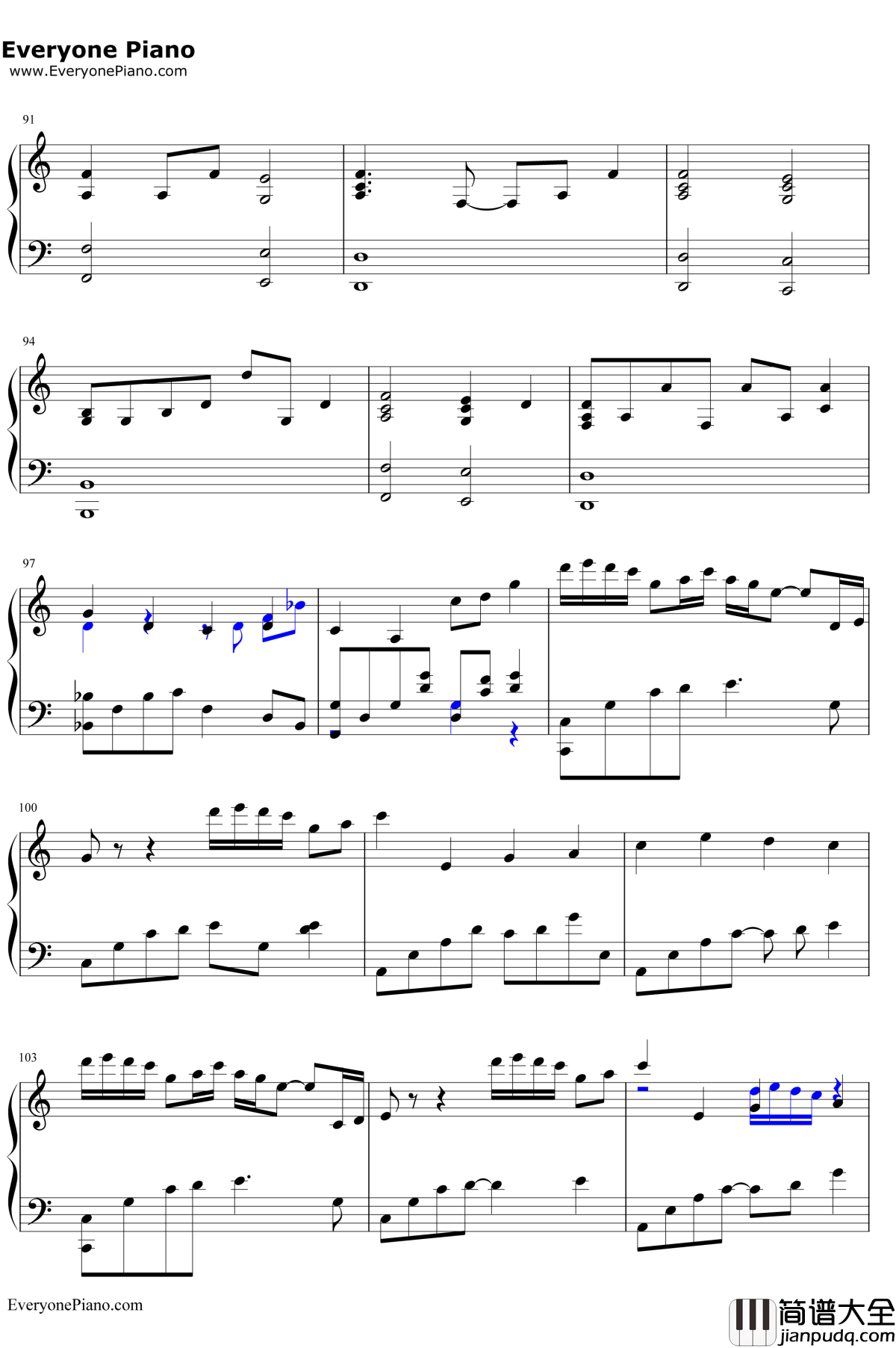 彩蝶舞夏钢琴谱_何真真_舌尖上的中国配乐