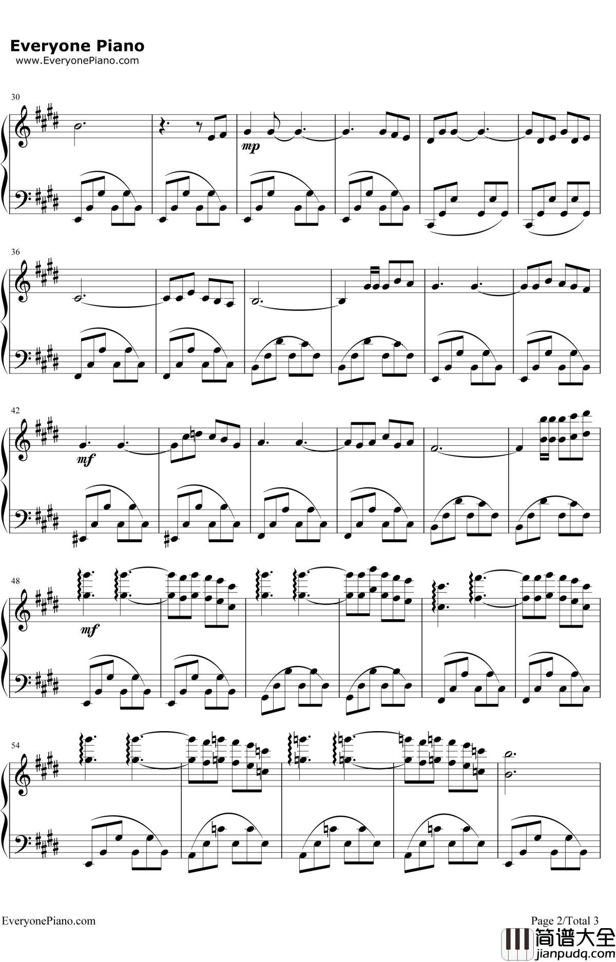 梦中的鸟钢琴谱_理查德·克莱德曼RichardClayderman_Murmures