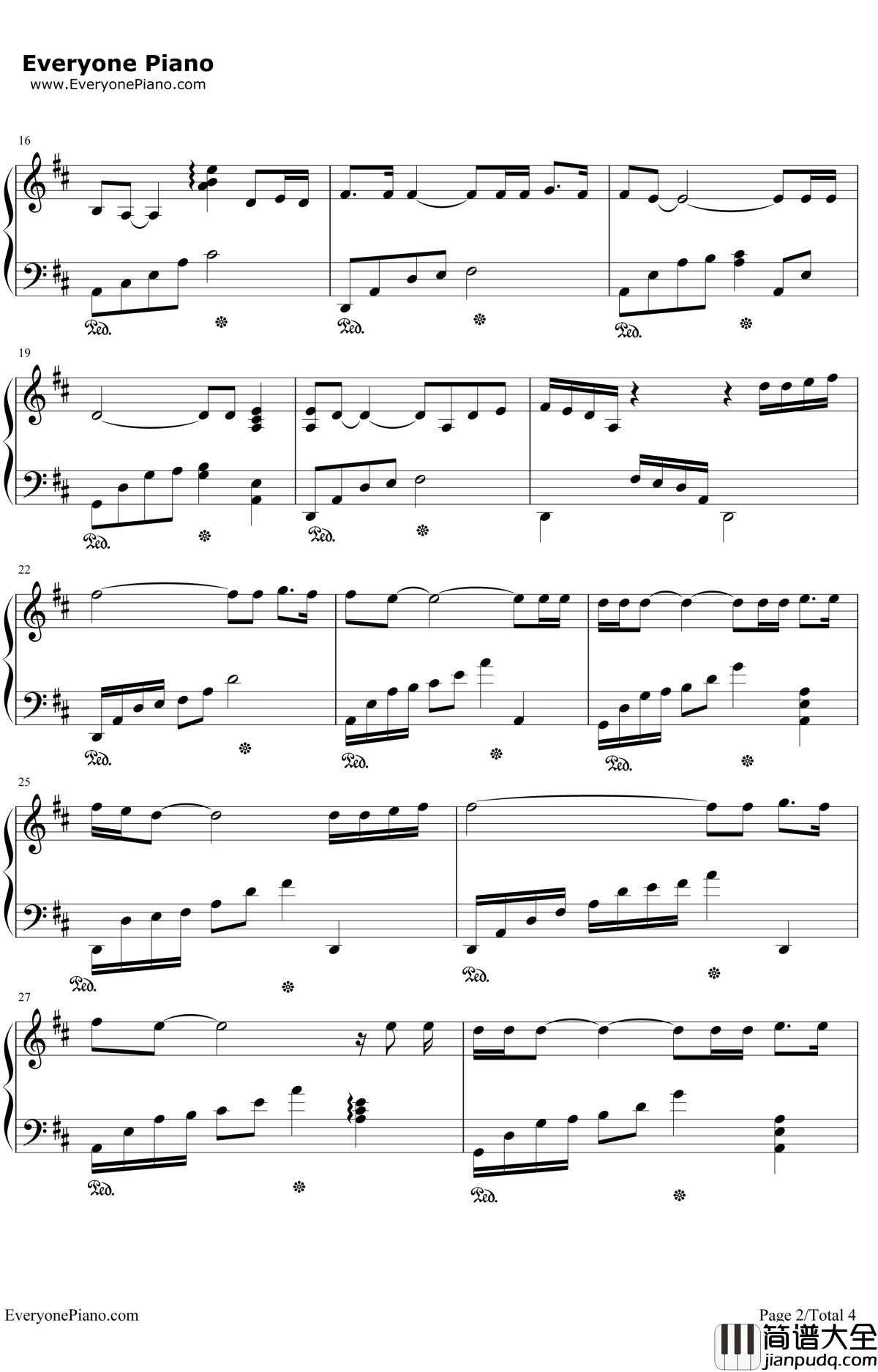 爱是花你是种子钢琴谱_北村春美宫崎骏_TheRose_岁月的童话_宫崎骏动画