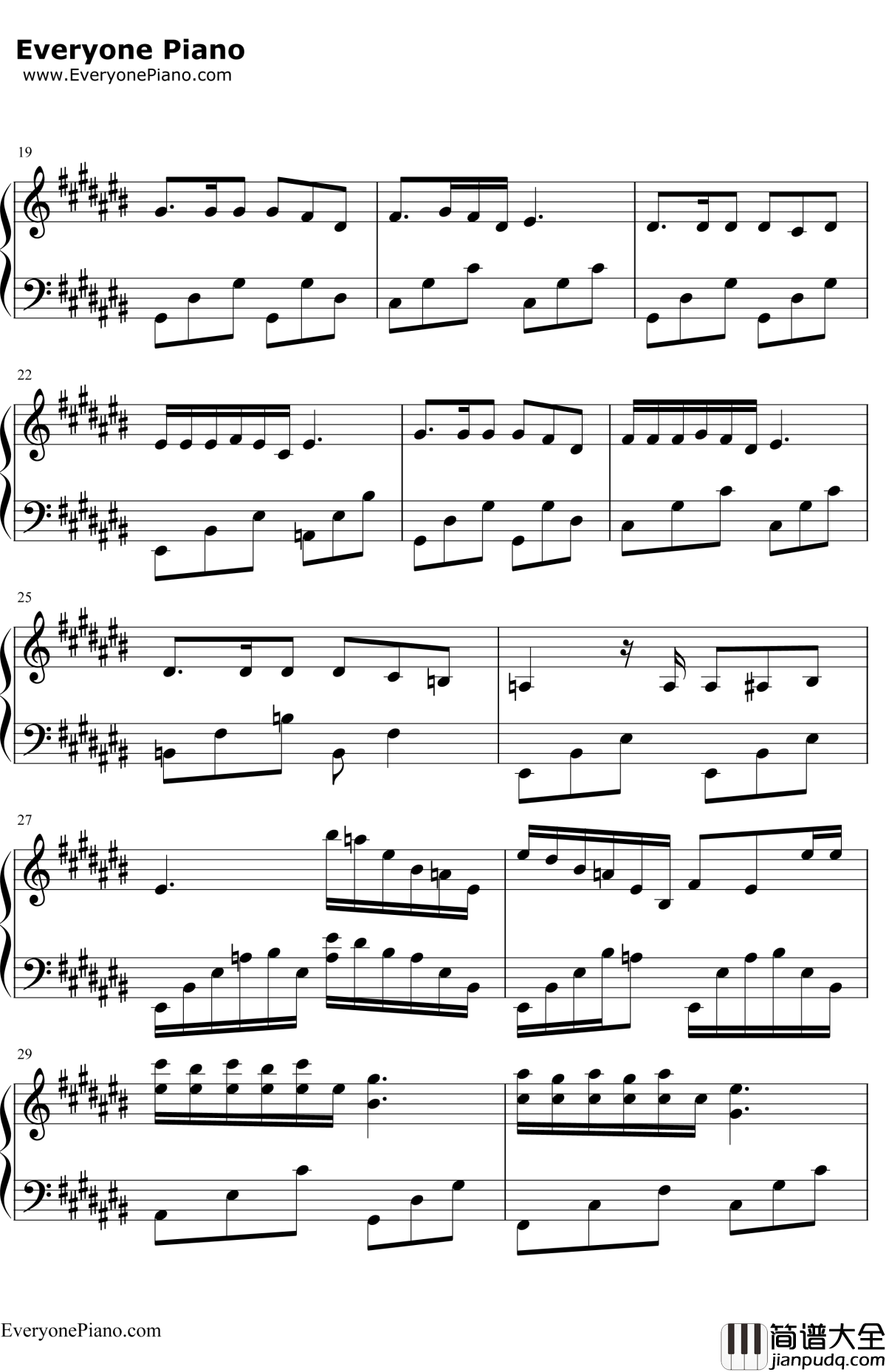 匆匆那年钢琴谱_王菲_匆匆那年主题曲