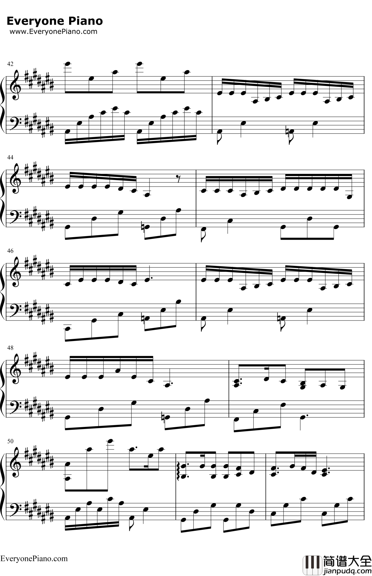 匆匆那年钢琴谱_王菲_匆匆那年主题曲