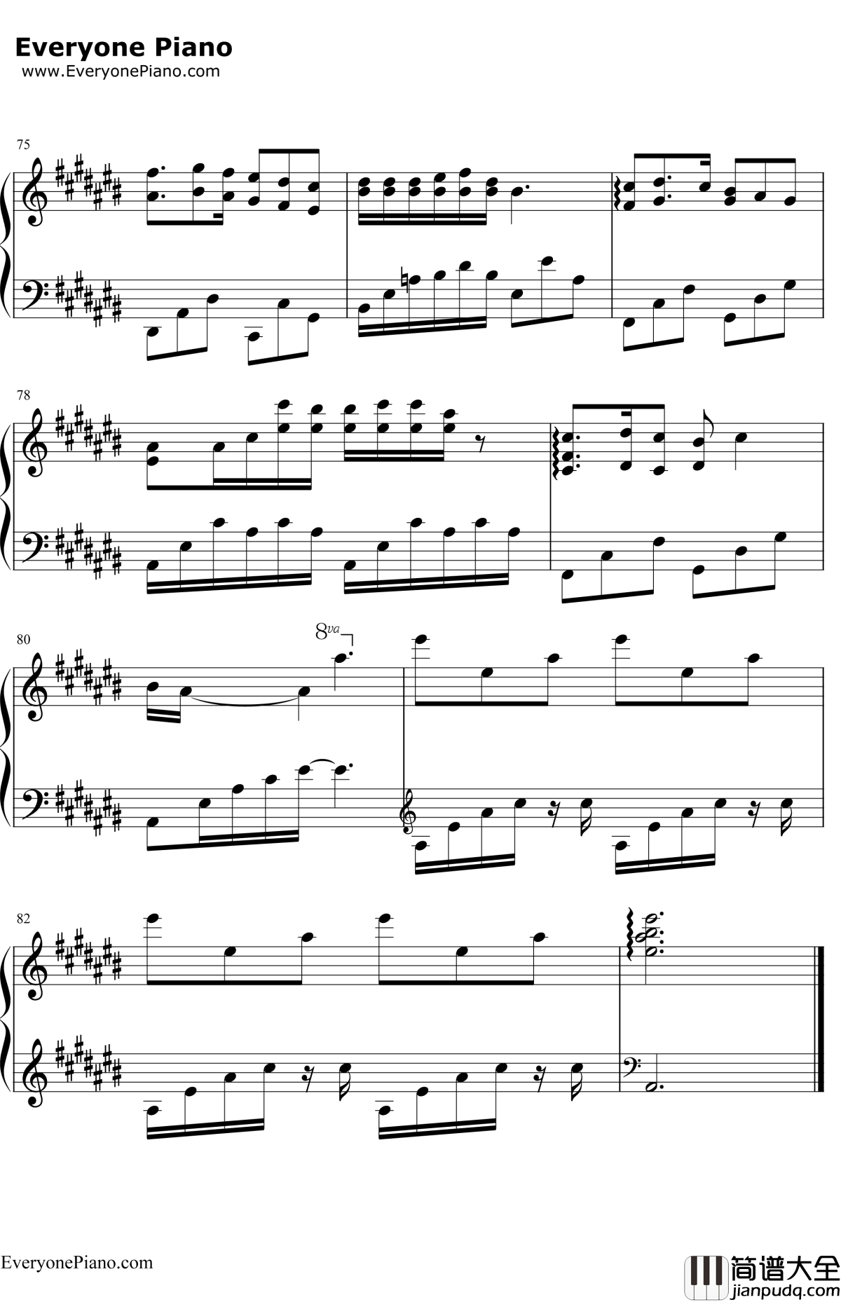 匆匆那年钢琴谱_王菲_匆匆那年主题曲