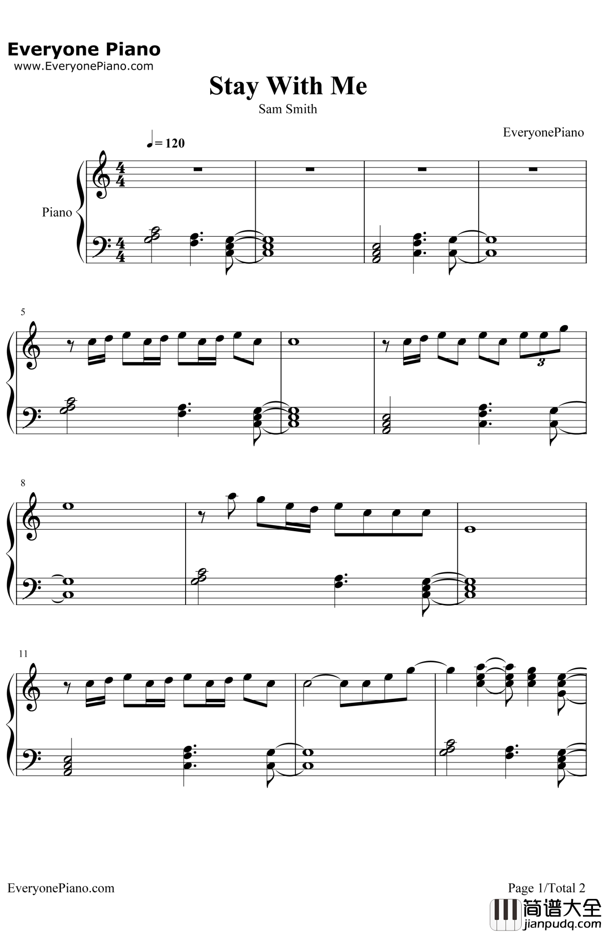 Stay_with_Me钢琴谱_SamSmith