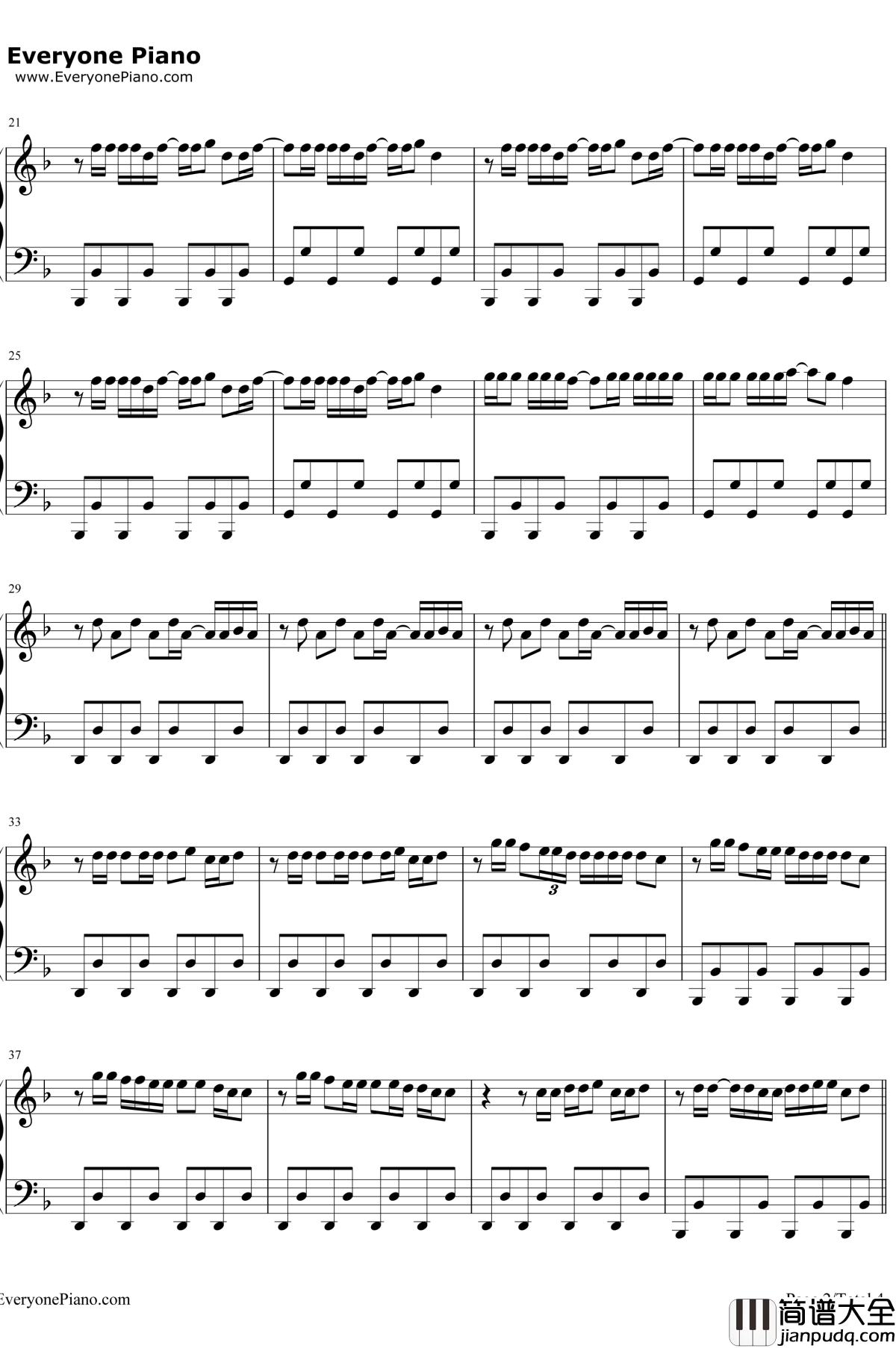 Crazyin_Love钢琴谱_Beyoncé