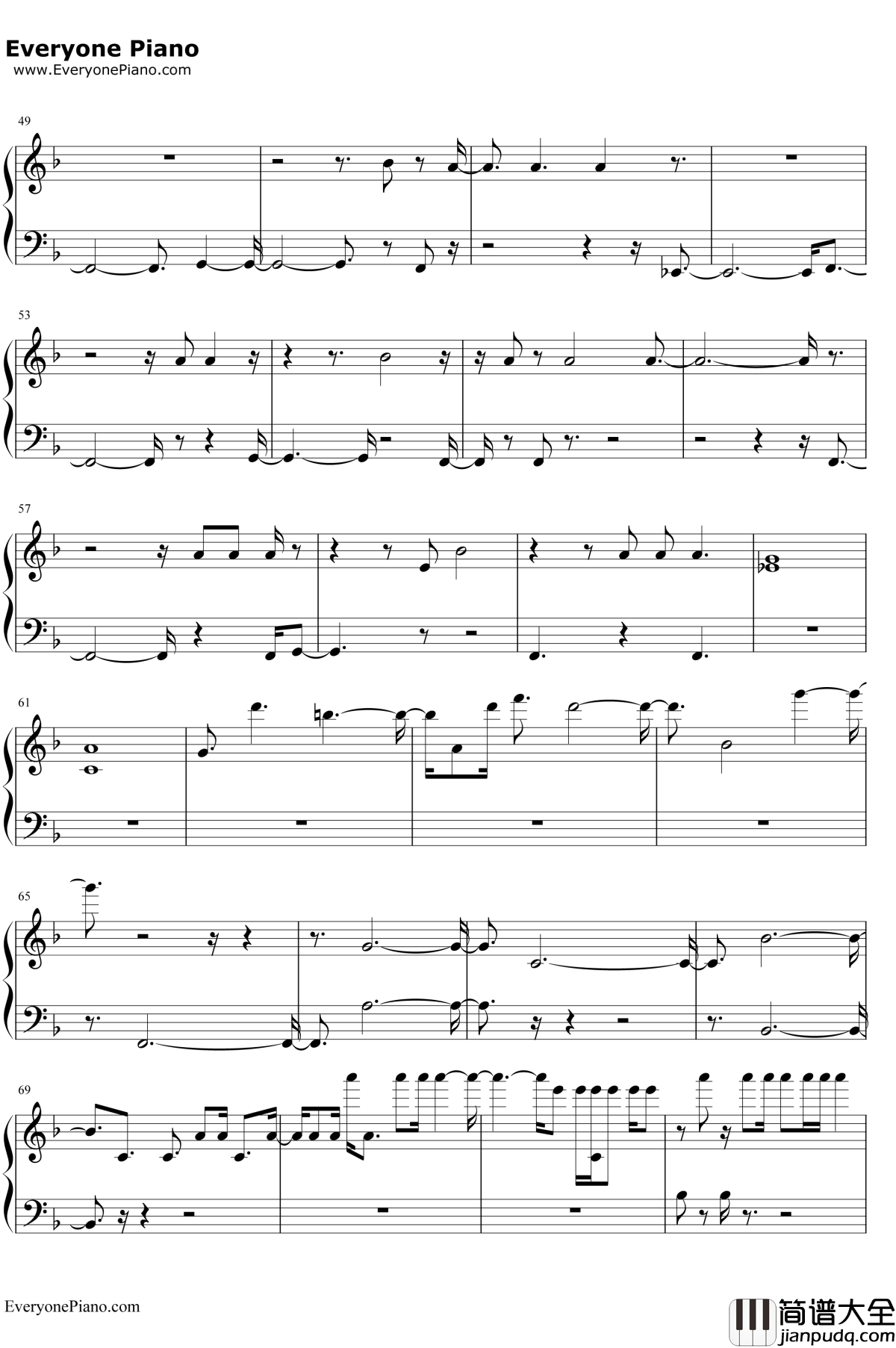 Young钢琴谱_TheChainsmokers