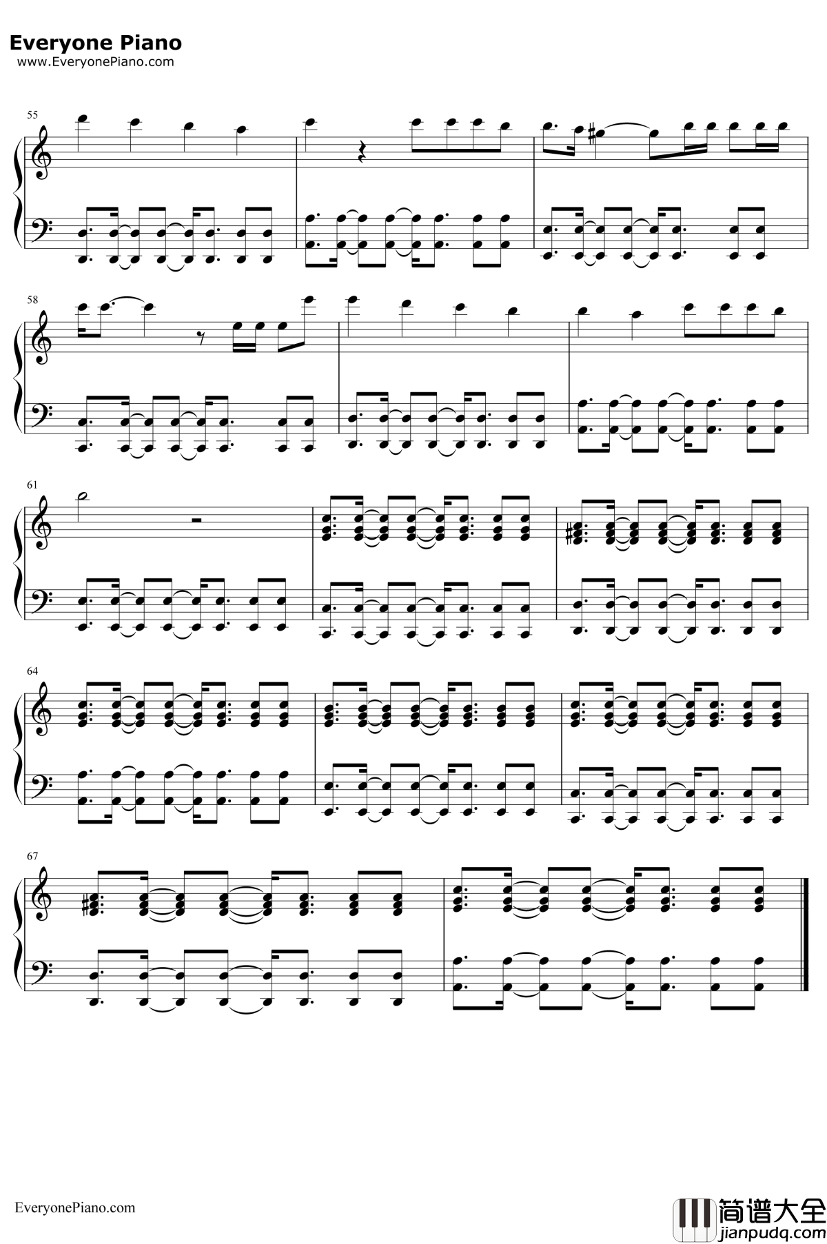 Legends_Never_Die钢琴谱_AgainsttheCurrent_英雄联盟全球总决赛主题曲