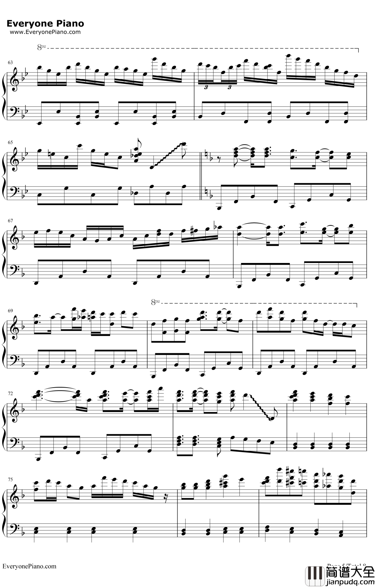 千本樱钢琴谱__初音未来