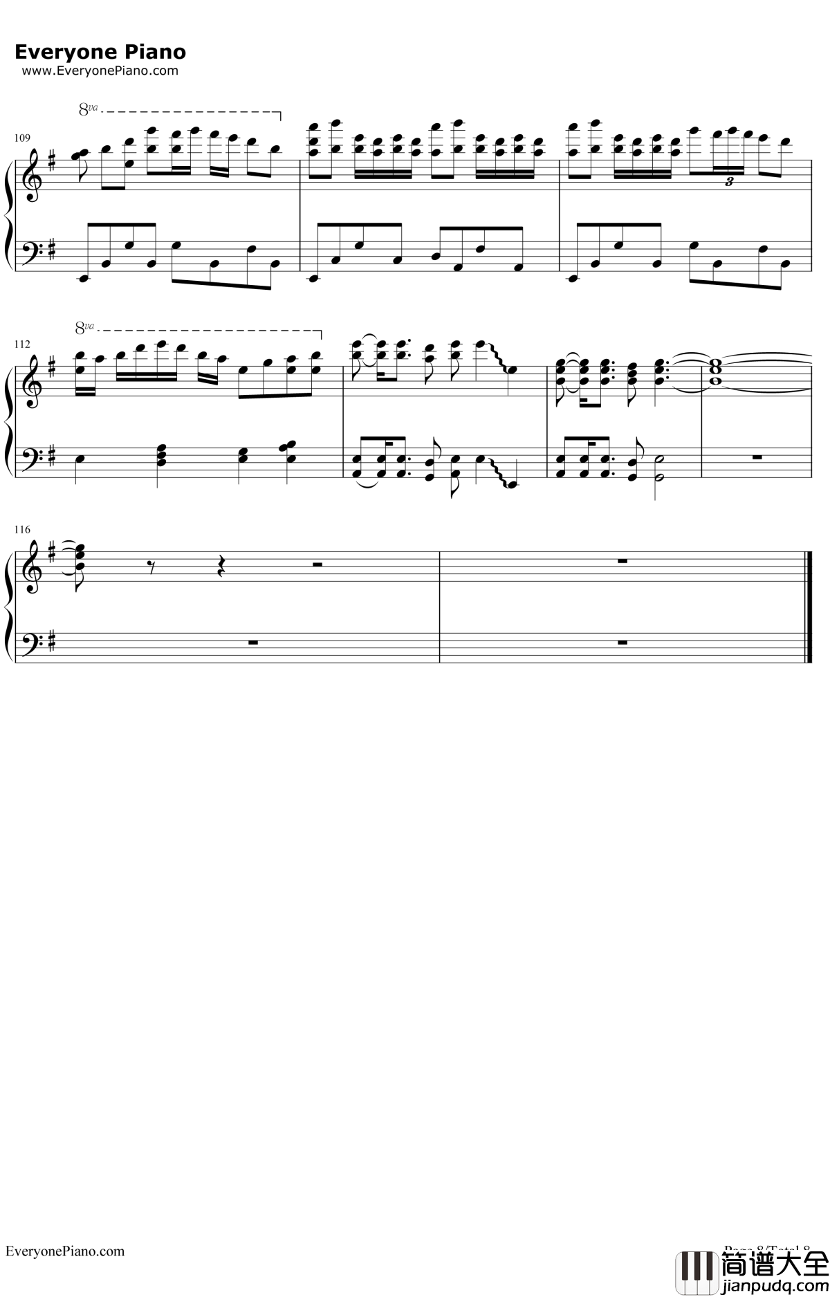 千本樱钢琴谱__初音未来