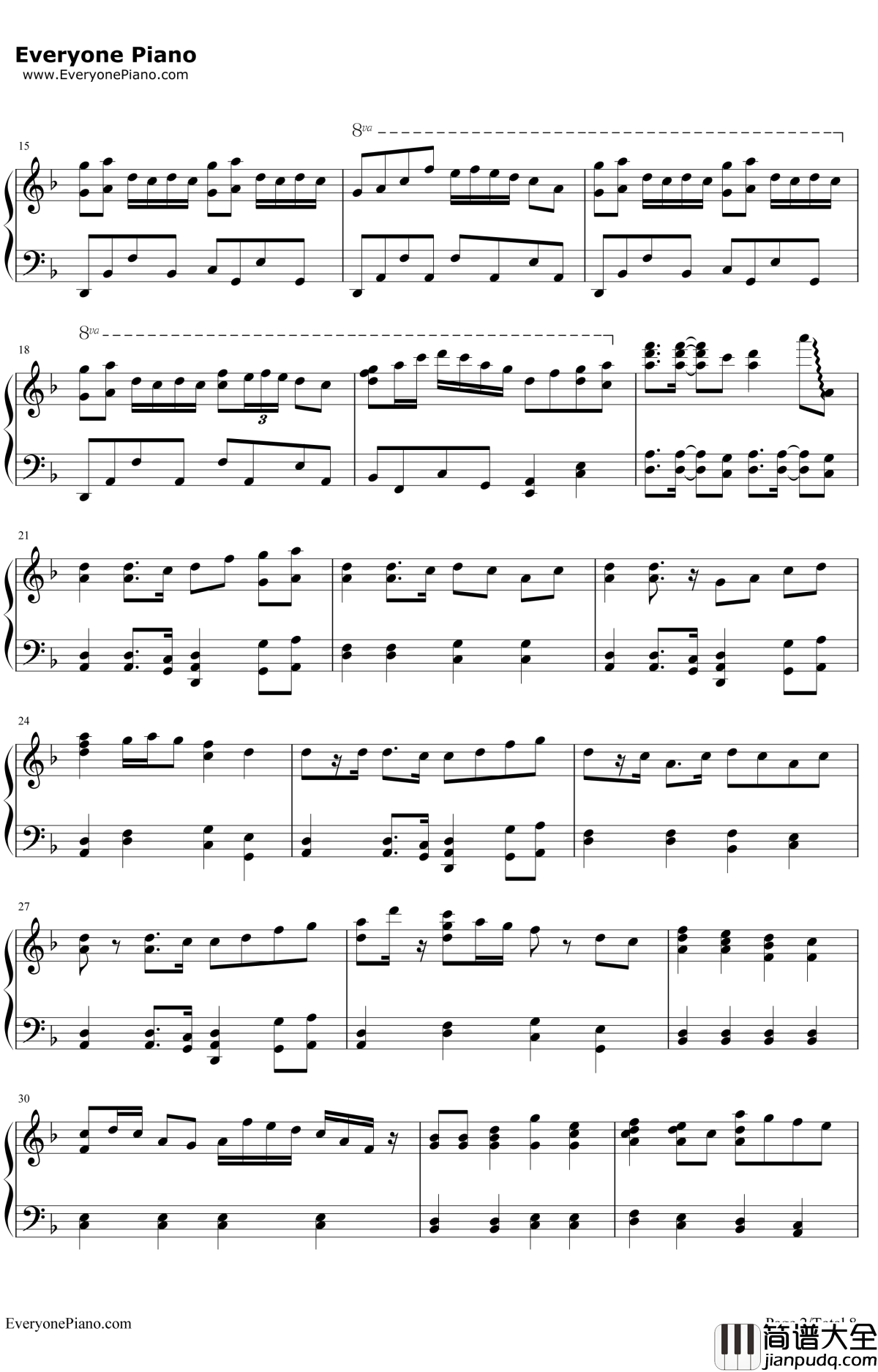 千本樱钢琴谱__初音未来