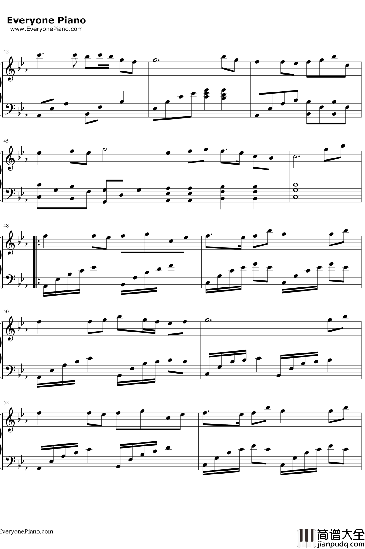 梦与叶樱钢琴谱_初音未来初音ミク_梦と叶桜