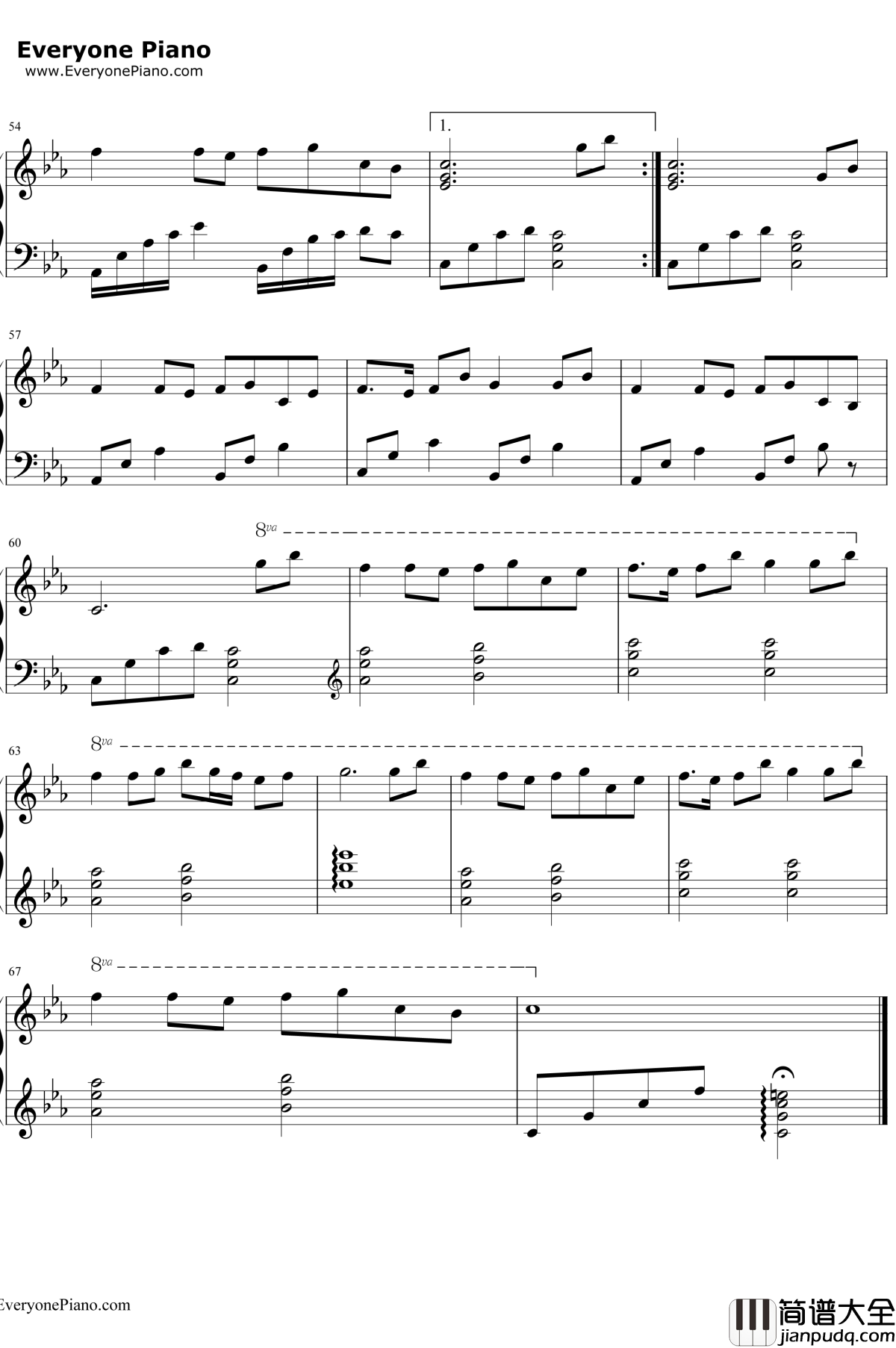 梦与叶樱钢琴谱_初音未来初音ミク_梦と叶桜