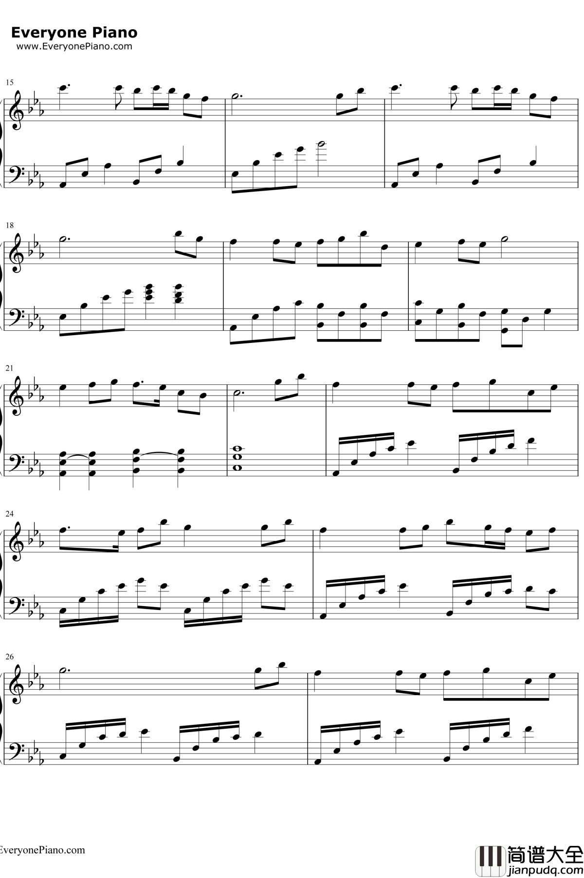 梦与叶樱钢琴谱_初音未来初音ミク_梦と叶桜