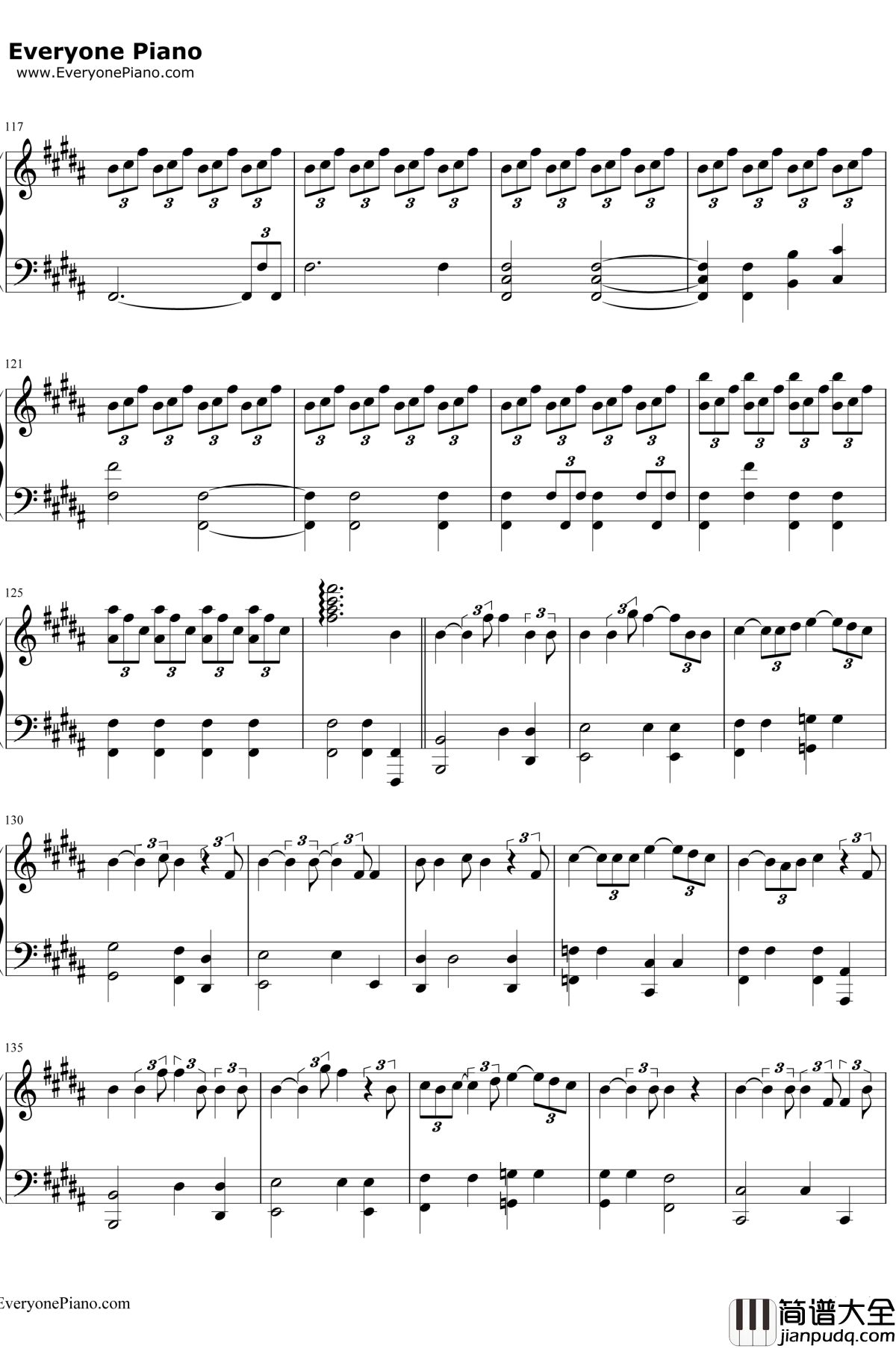 火花钢琴谱_RADWIMPS__你的名字_插曲