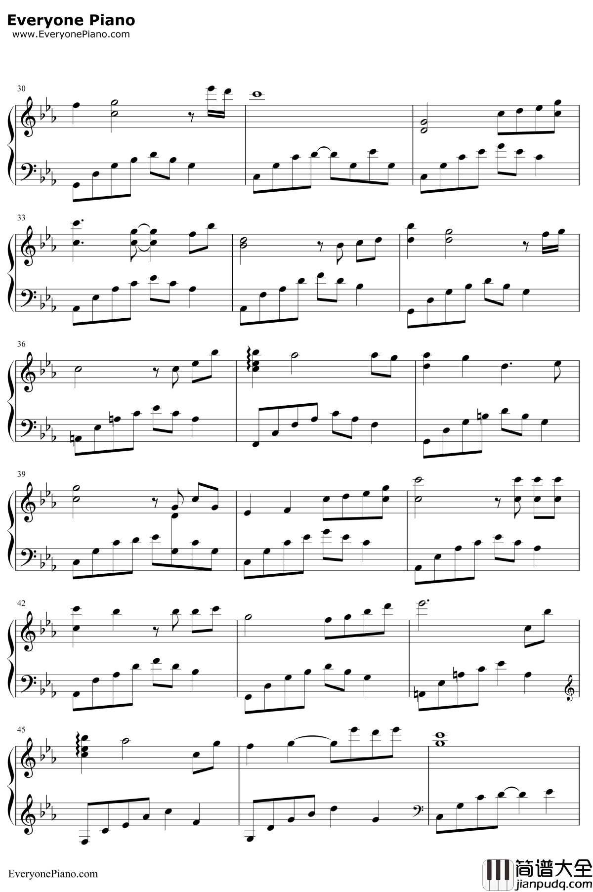 伤恋钢琴谱_石进_夜的钢琴曲Ⅲ