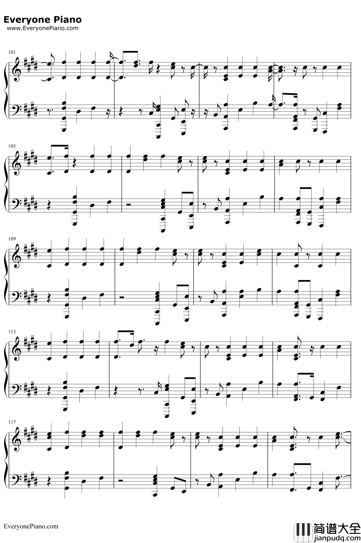 Deliver钢琴谱_FifthHarmony