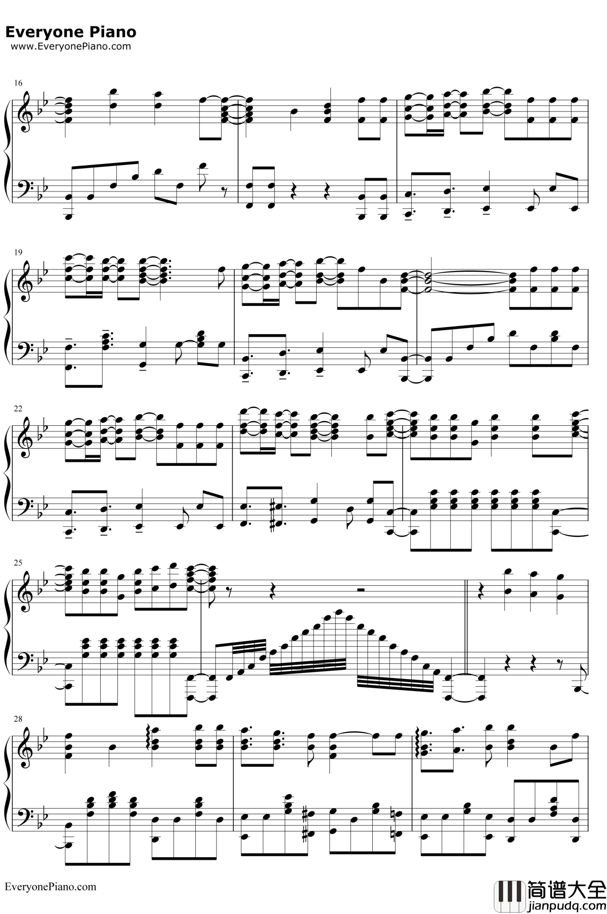 CLICK钢琴谱_Claris_伪恋OP