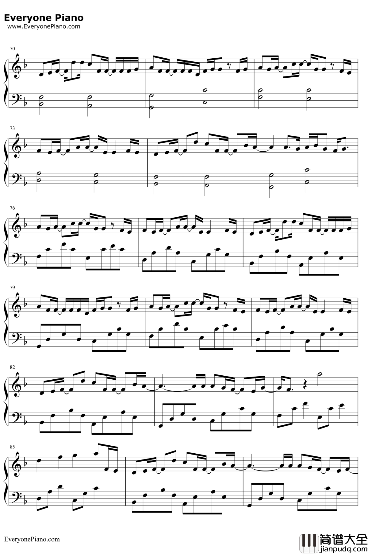 素敵なことがあなたを待っている钢琴谱_藤田麻衣子_素敵なことがあなたを待っている