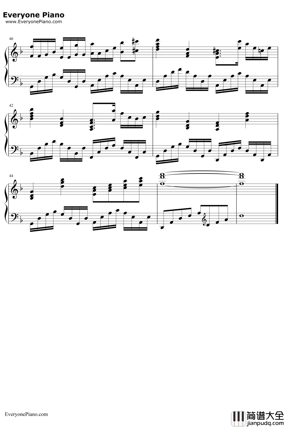 Canon_in_D_Minor钢琴谱_JohannPachelbel