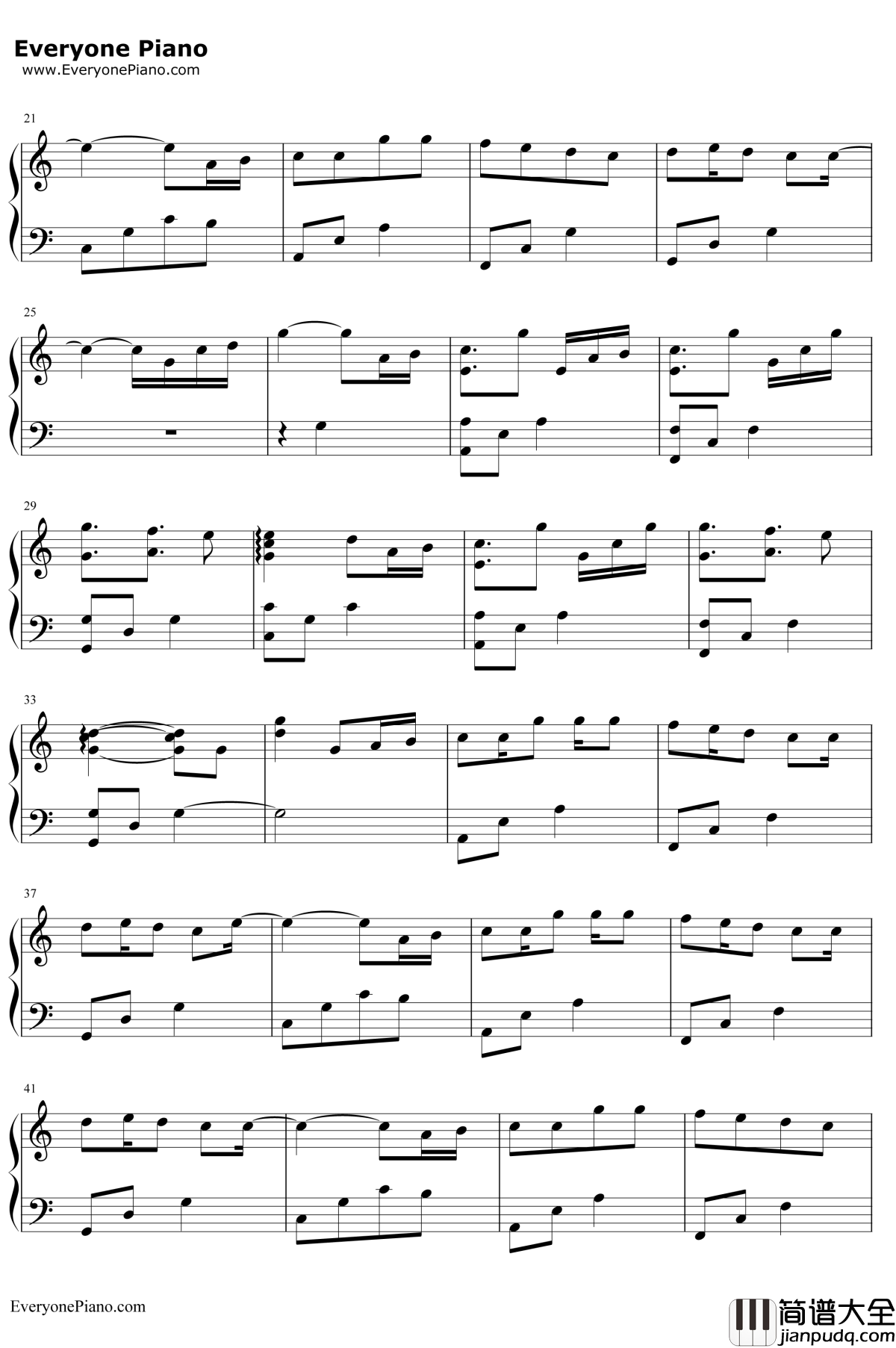 楔钢琴谱__奥华子