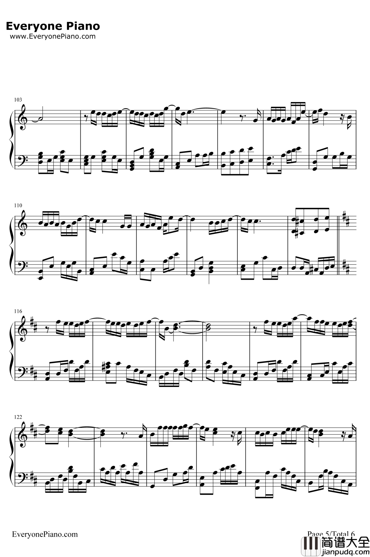 绅士钢琴谱_薛之谦_完整版