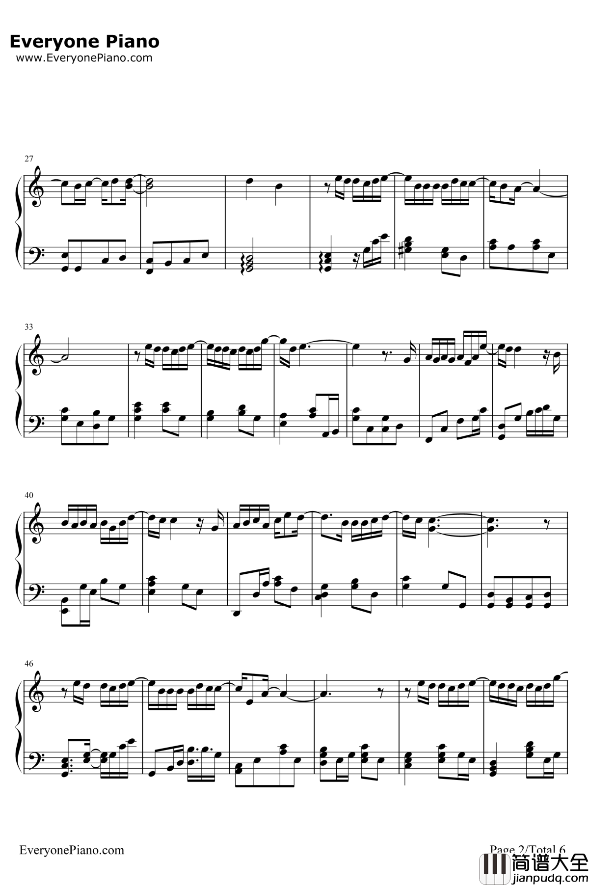 绅士钢琴谱_薛之谦_完整版