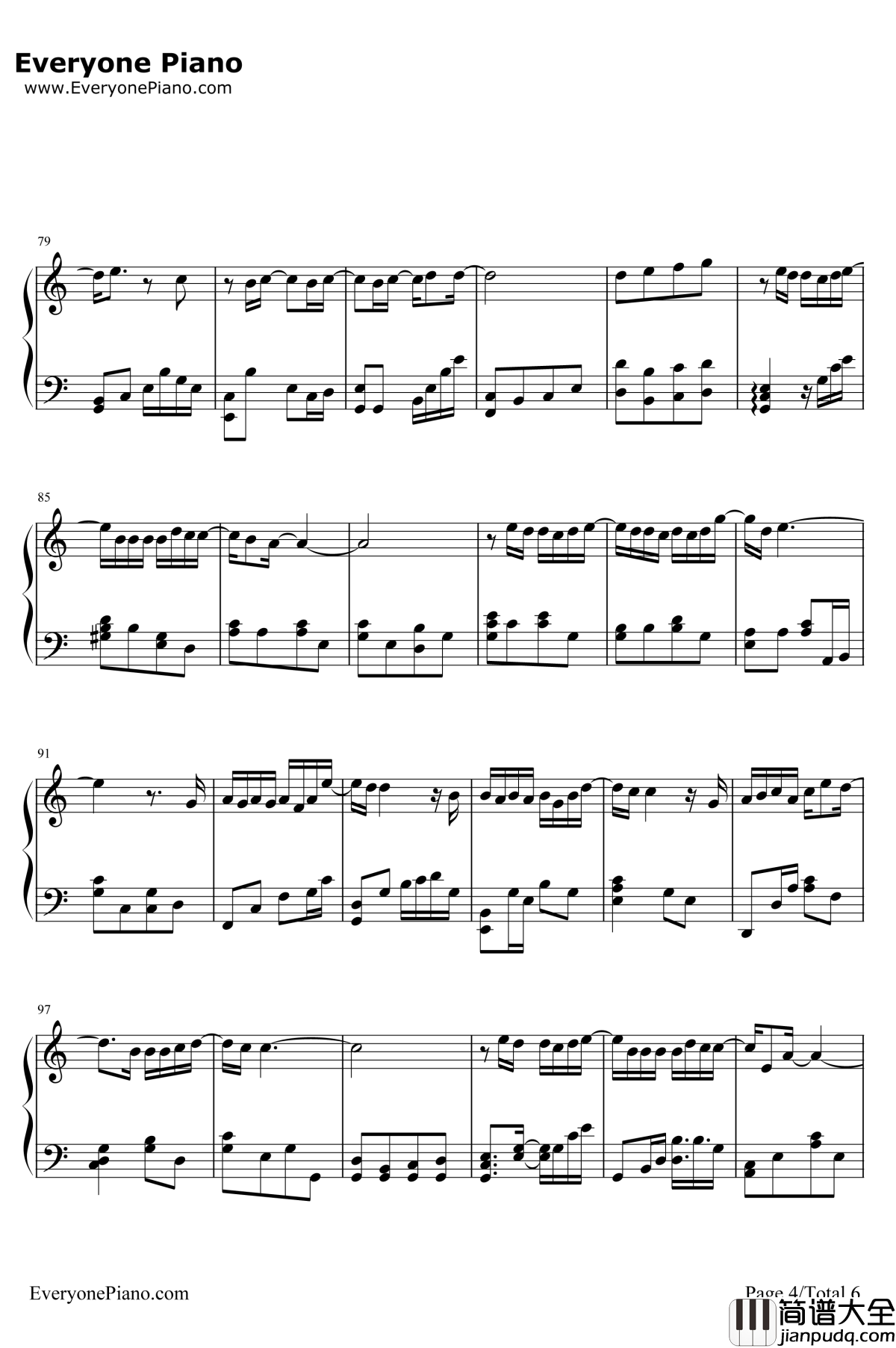 绅士钢琴谱_薛之谦_完整版