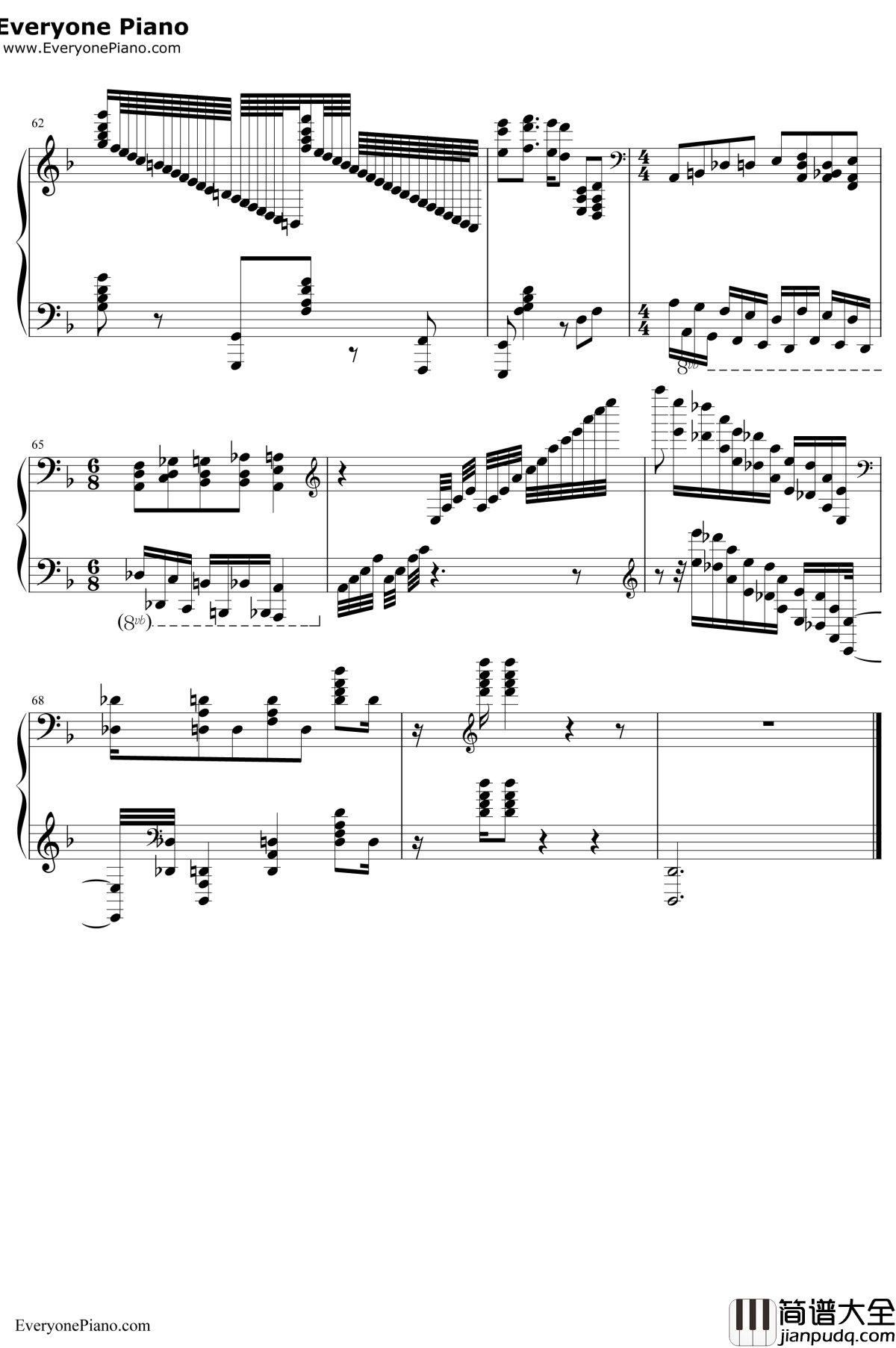 加勒比海盗主题曲钢琴谱_克劳斯·巴德尔特_HeisAPirate