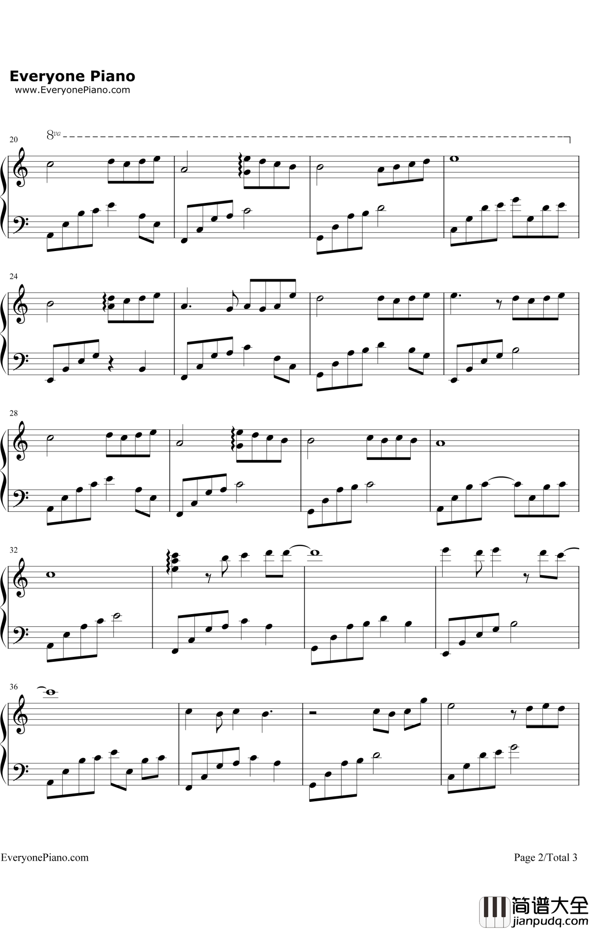 夜的钢琴曲4钢琴谱_石进_夜的钢琴曲4