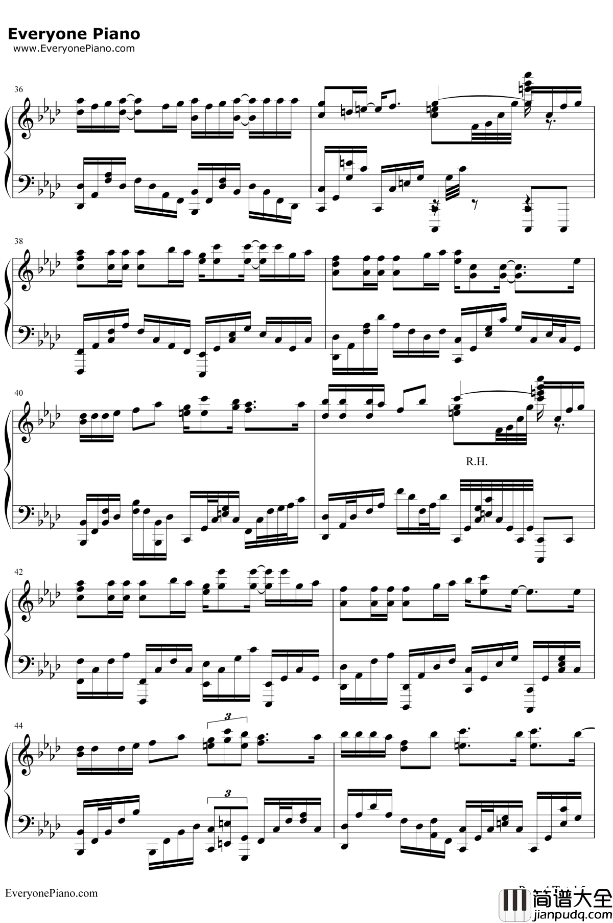 电灯胆钢琴谱__邓丽欣