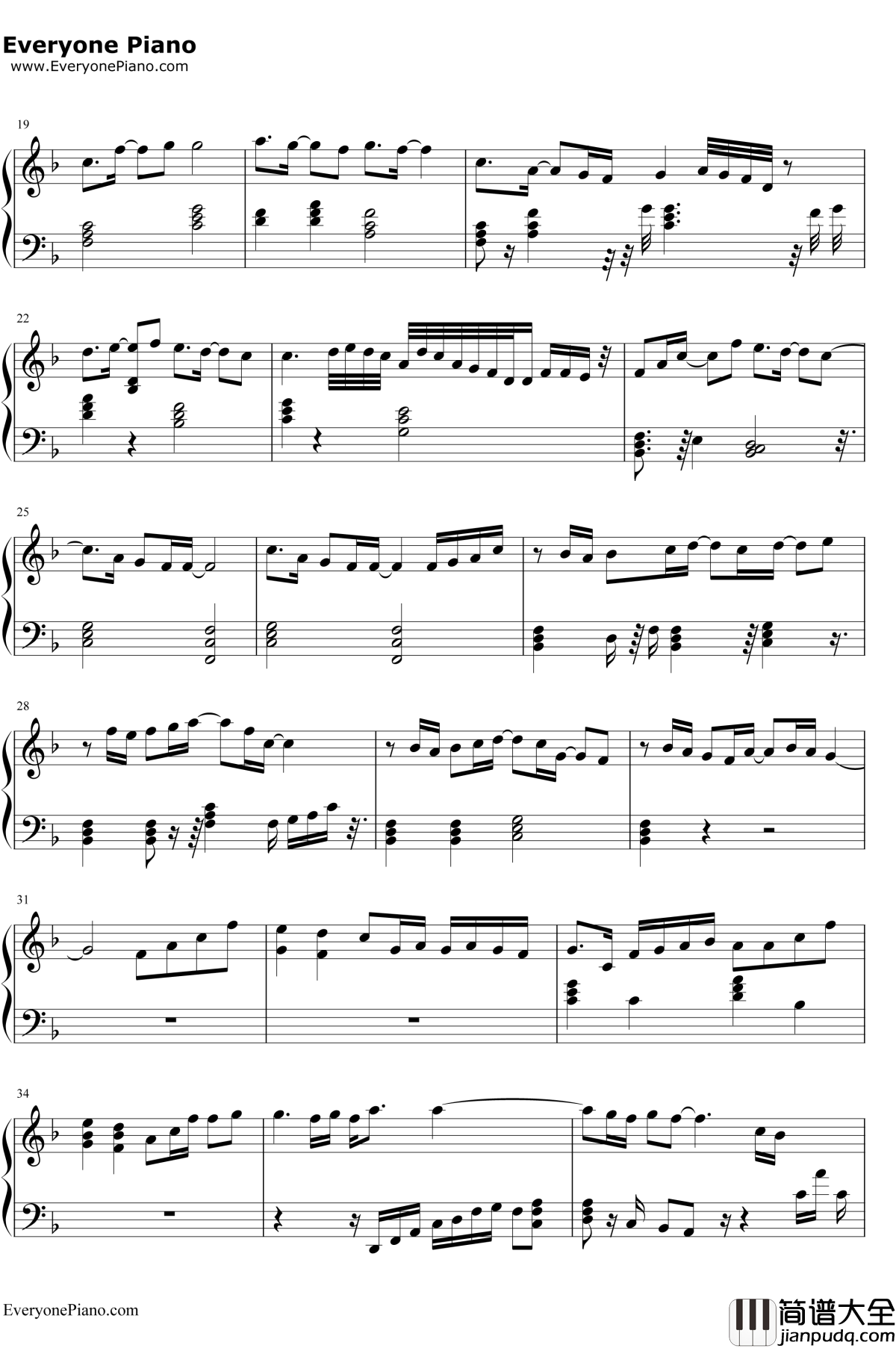 星期六的深夜钢琴谱___王力宏