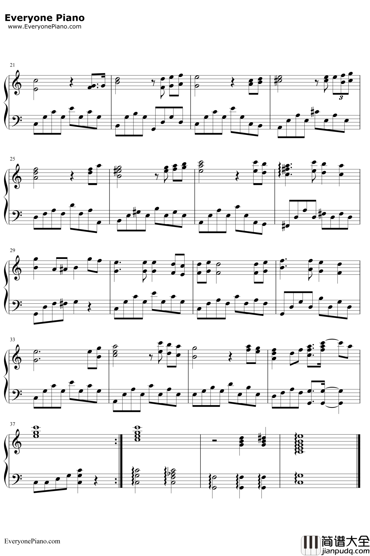 星空叙事曲钢琴谱_真夏龙_雷欧奥特曼插曲